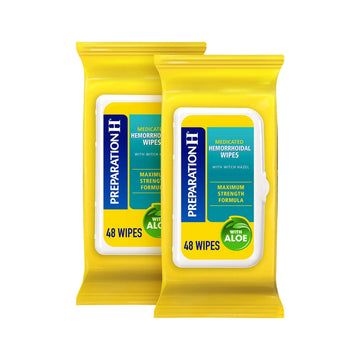 Preparation H Hemorrhoid Flushable Wipes with Witch Hazel for Skin Irritation Relief - 96 Count Preparation H buy supplements canada
