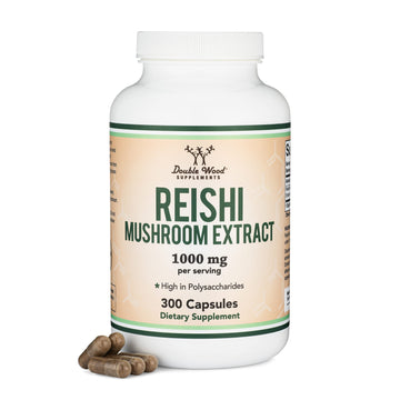 Reishi Mushroom Capsules (4:1 Ganoderma Extract, 1,000mg Red Reishi Powder Servings) Double Wood Supplements buy supplements canada
