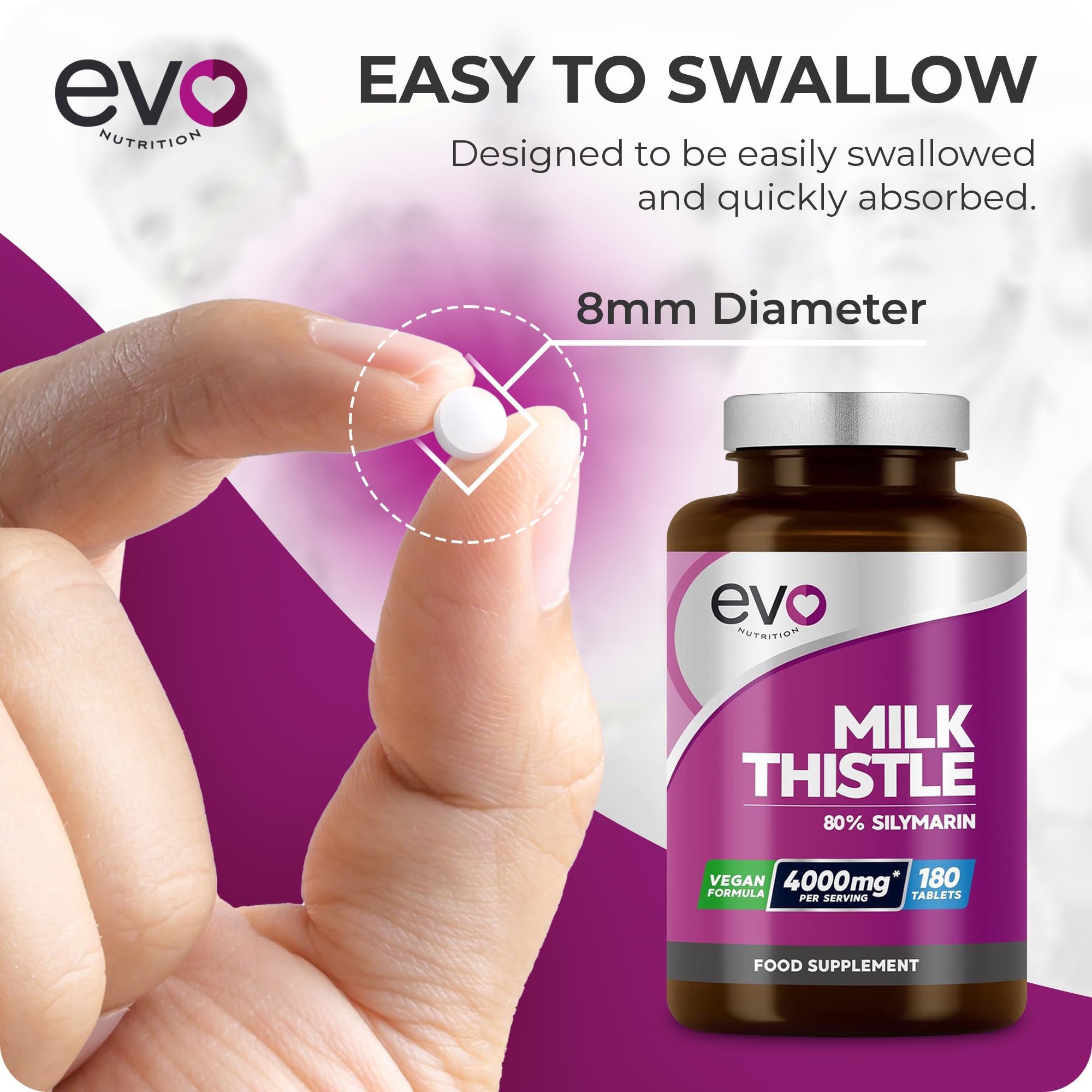Milk Thistle Tablets 4000mg | 80% Silymarin | 180 Tablets | High Strength Vegan Supple EVO NUTRITION buy supplements canada