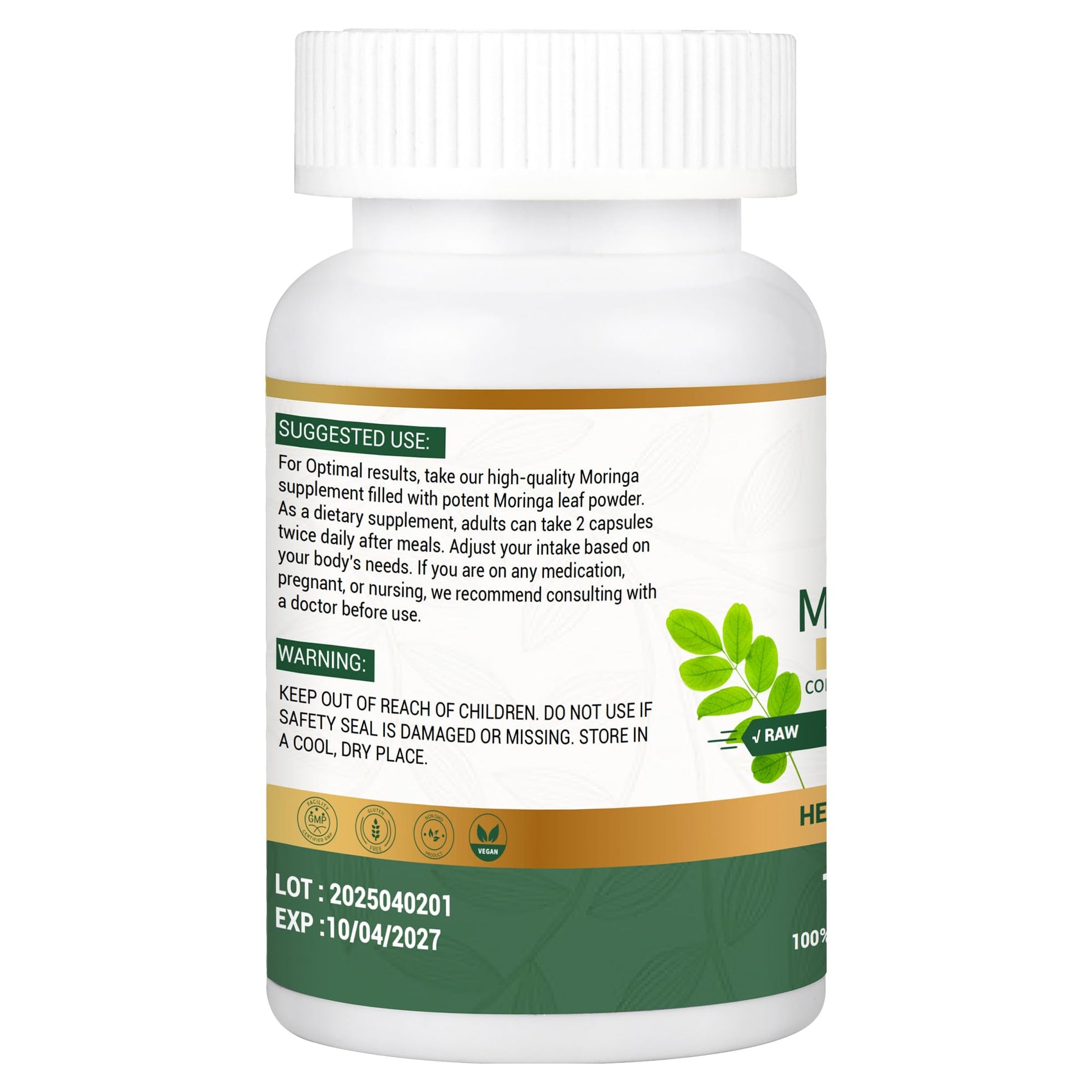 Moringa Capsules, Moringa Pure Capsules For Energy, Immune Support, Gut Health & Powerful Green Superfood, Rich In Antioxidants, Essential Vitamins & Amino Acids MEDI BOTIC buy supplements canada
