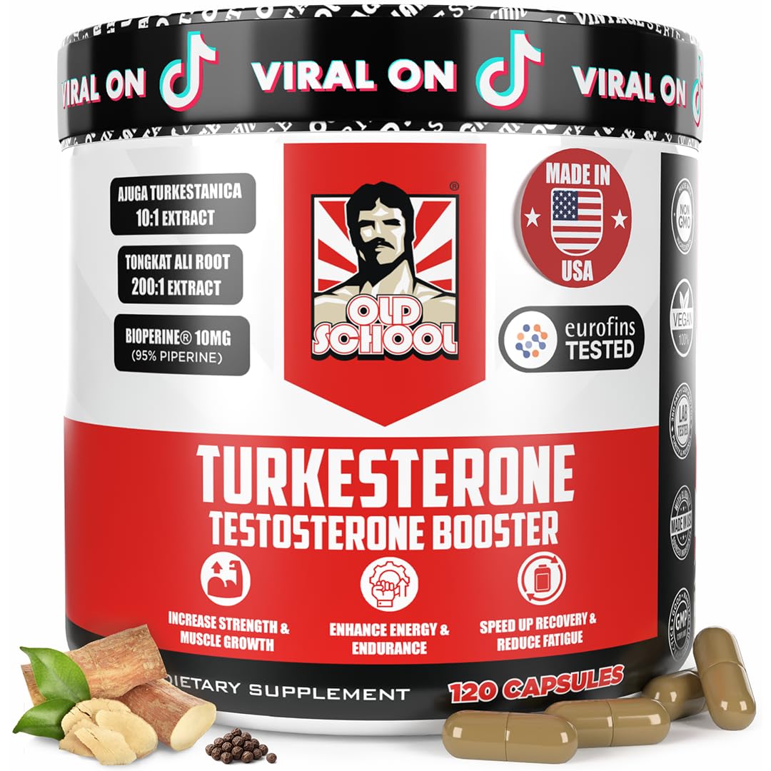 Old School Labs  Supplement for Men – Max Potency Tongkat Ali with BioPerine® for Max Absorption, Supports Muscle, Strength, Recovery, Drive & Stamina – Turkesterone, 120 Capsules Old School Labs buy supplements canada