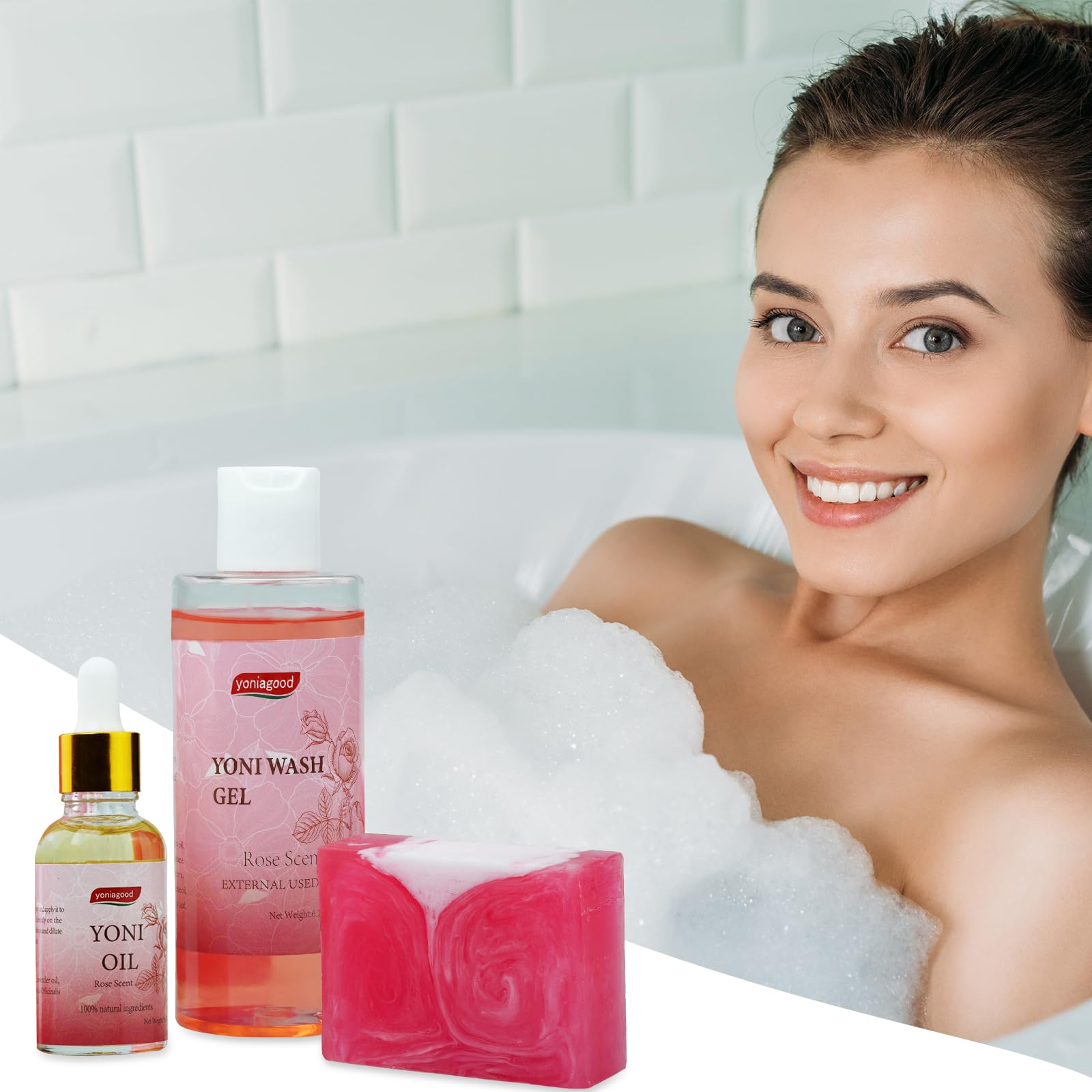 4 pack Yoni Wash Yoni Essential Oil Soap for Women Set, 2 * 30ml Feminine Oil, 6.7 fl.oz Feminine Wash yoniagood buy supplements canada