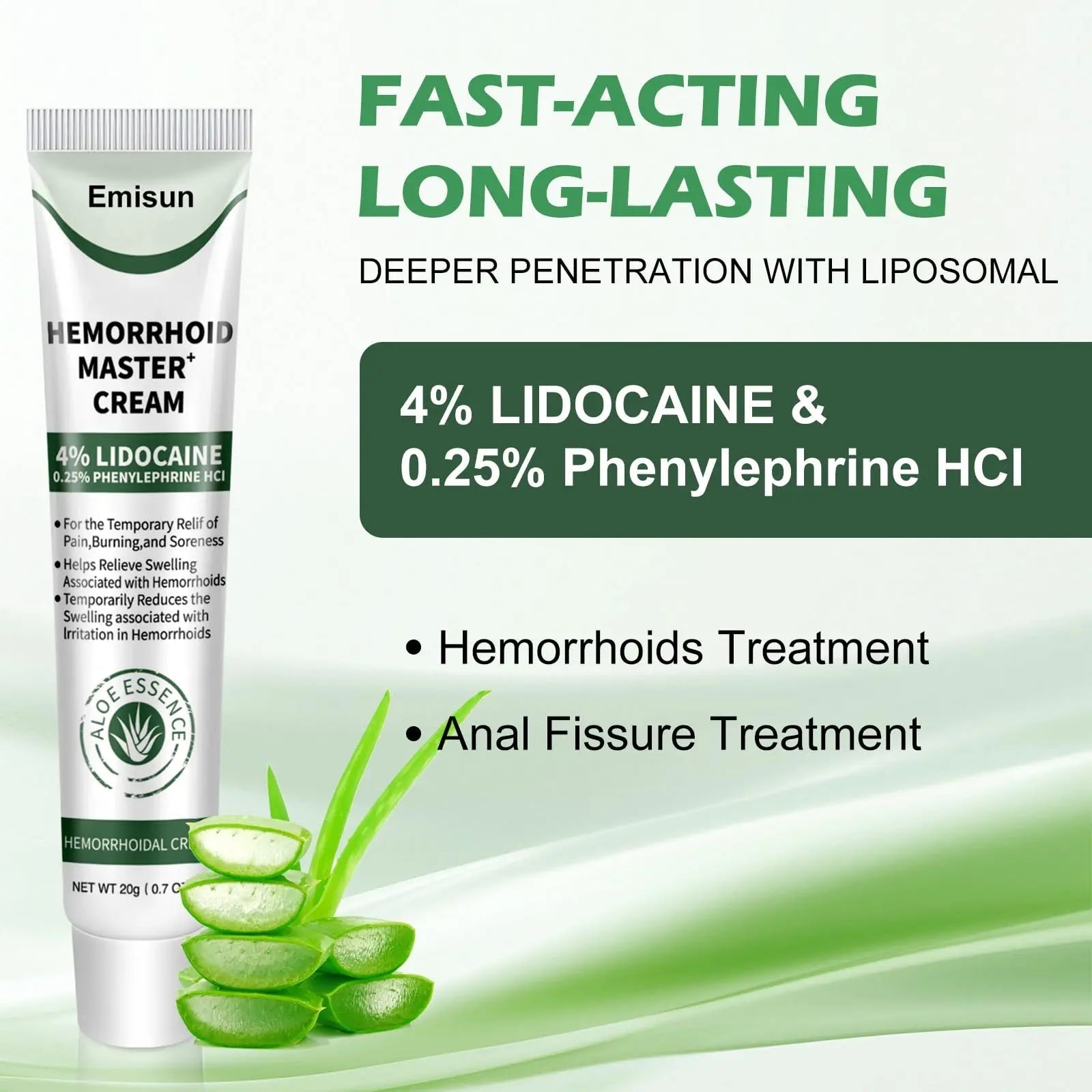 Hemorrhoid & Fissure Ointment, Hemorrhoid Treatment and Hemorrhoid Cream with Lidocaine 4% and Phenylephrine HCI for Fast Relief of Pain, Swelling, Itching, Burning, Hemorrhoidal treatment, 2 Pack-J2 Emisun buy supplements canada
