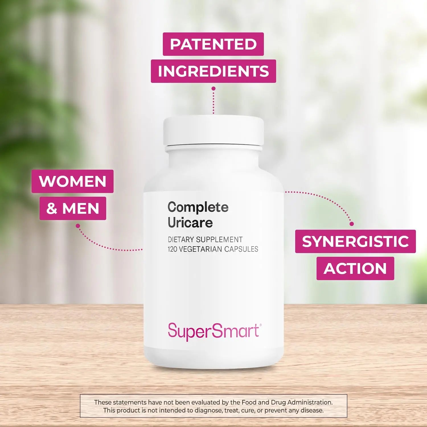 SuperSmart Complete Uricare (Patented & High Strength) - D-mannose, Go Less Pumpkin Seed, Varuna Bark - for Women & Men | Non-GMO & Gluten Free - 120 Vegetarian Capsules Supersmart buy supplements canada