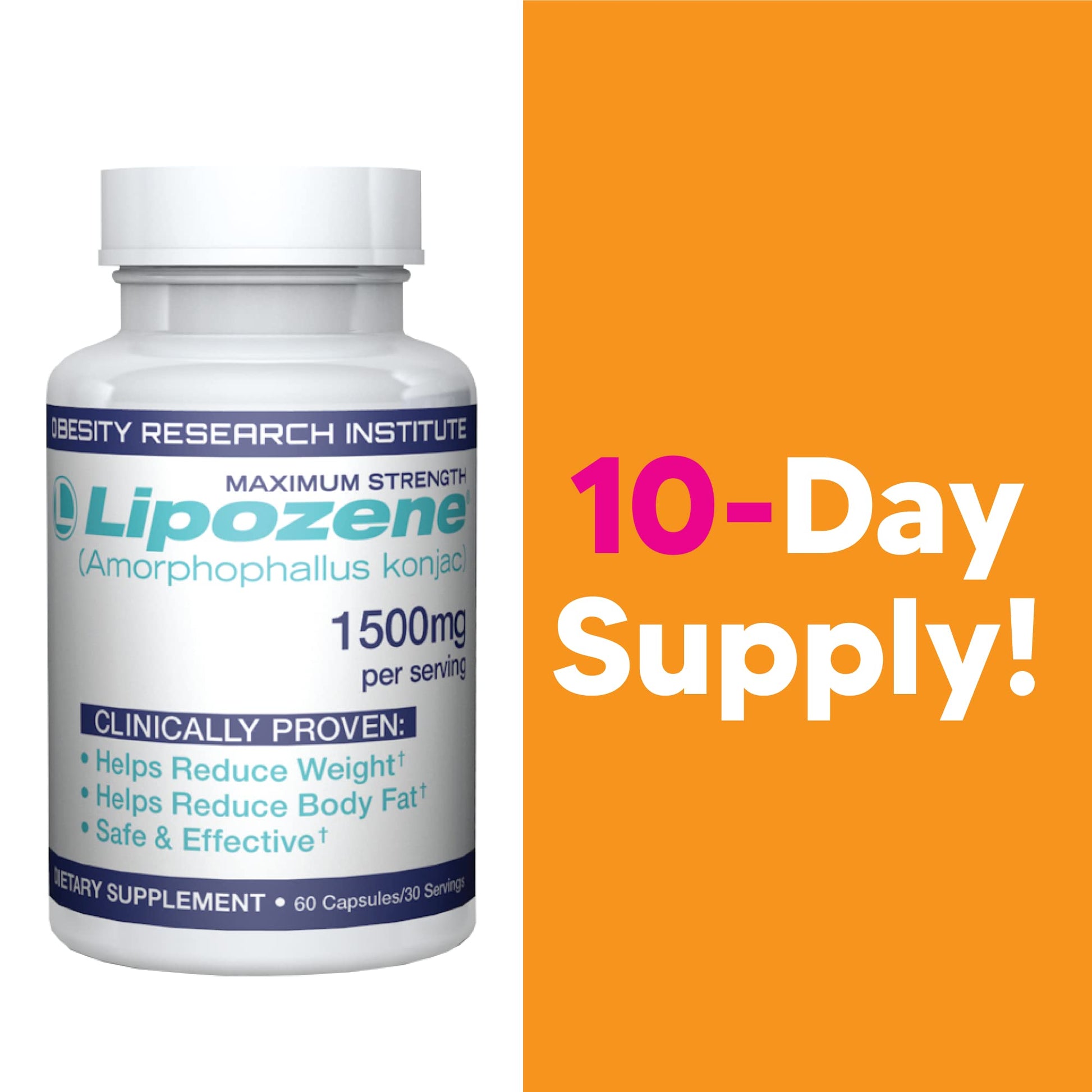 Lipozene Weight-Management Fiber Supplement, 60 Capsules | Non-Stimulant Glucomannan Formula for Healthy Lifestyle Support Lipozene buy supplements canada