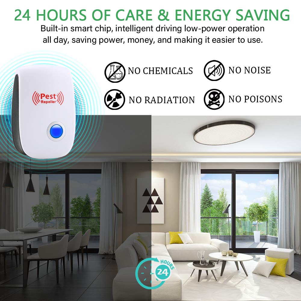 Ultrasonic Pest Repeller 6 Packs Electronic Plug in Indoor Sonic Repellent Palmandpond buy supplements canada