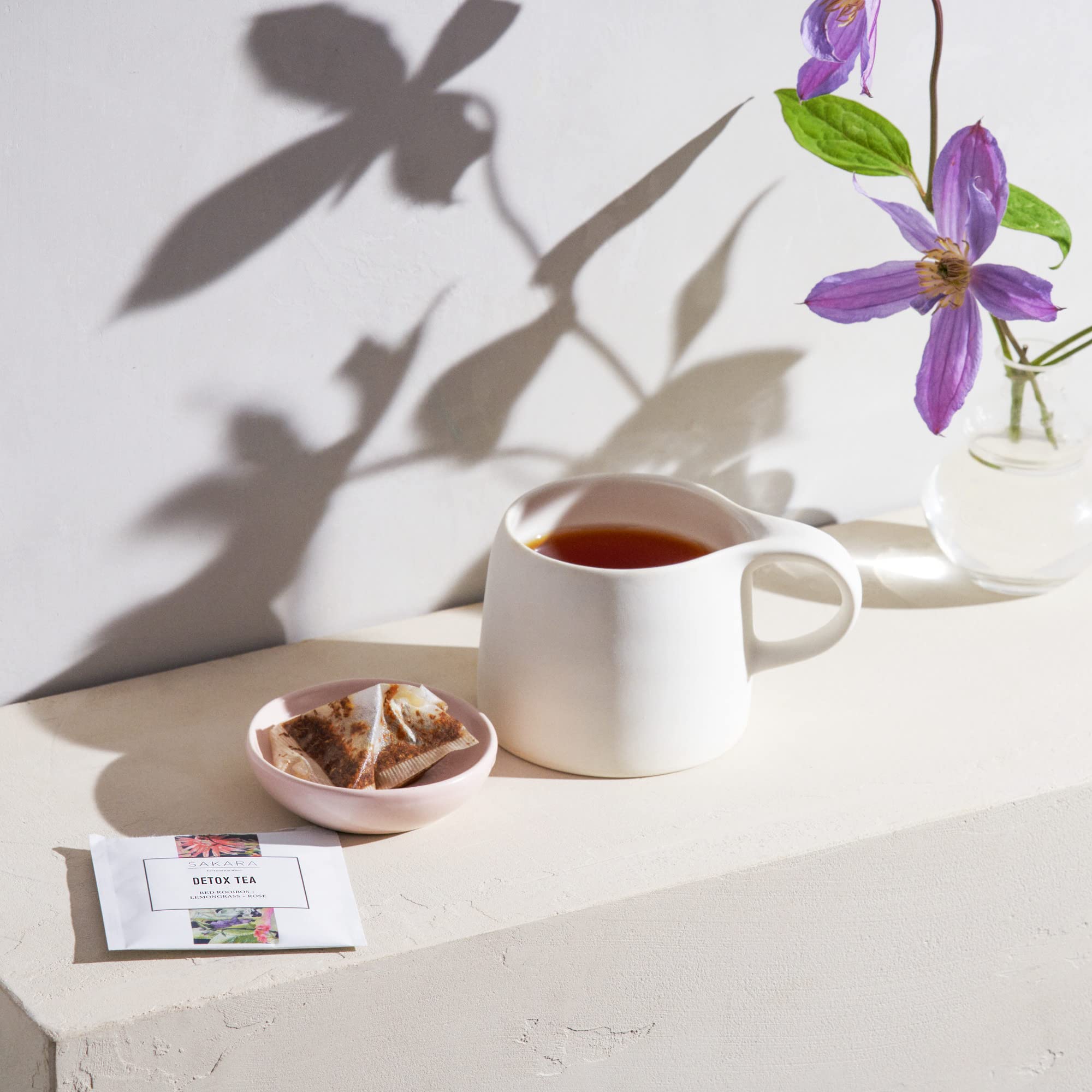 Sakara Detox Tea - Herbal Tea with Rose Petals, Lemon Peel, Lemongrass, & Rooibos SAKARA buy supplements canada