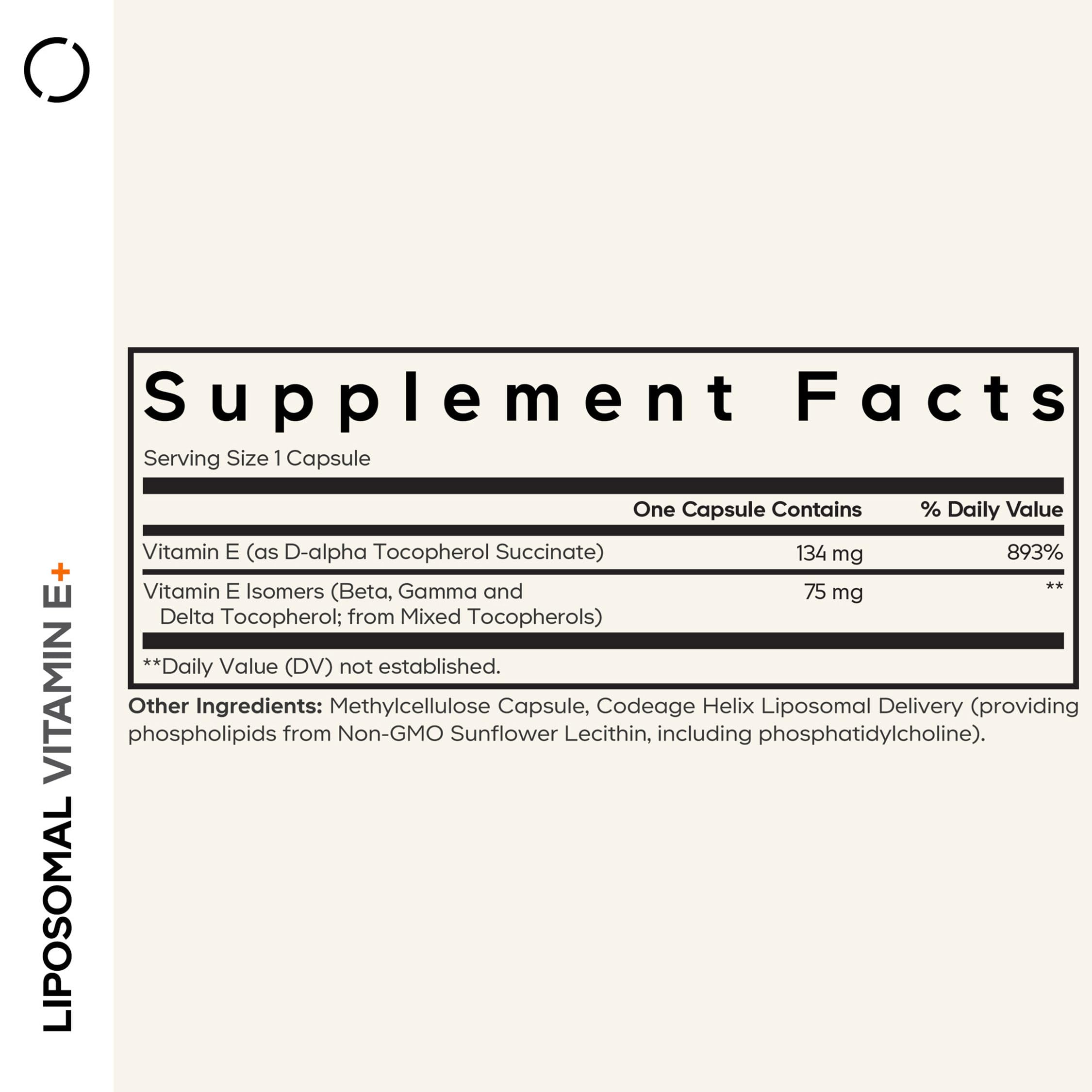 Codeage Liposomal Vitamin E Supplement - All Vitamin E Tocopherols - 3-Month Supply - Alpha Tocopherols, Beta, Gamma, and Delta - Liposomal Mixed Tocopherols - Non-GMO Phospholipid - 90 Capsules Codeage buy supplements canada