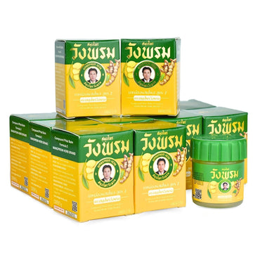 Wang Prom Herbal Balm 5gram Travel Package (Pack of 12) (Yellow) WANG PROM buy supplements canada