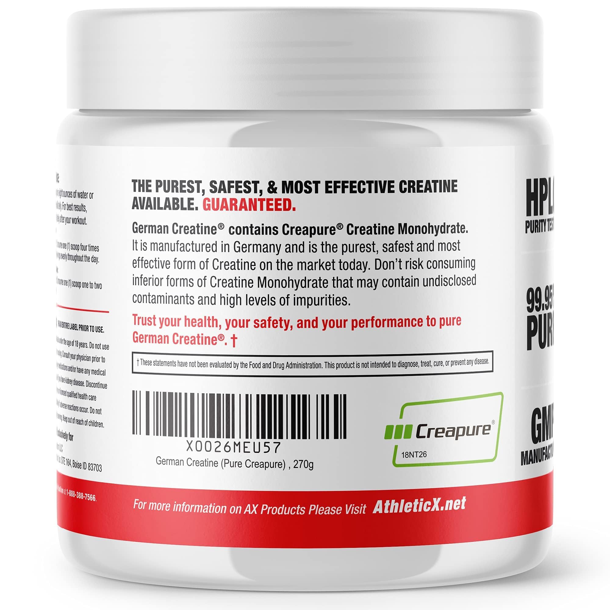 German Creatine - Micronized Creatine Monohydrate Powder, 99.99% Pure Creapure for Muscle Growth, Strength & Performance, Supports Muscle Recovery, 3rd Party Tested German Creatine buy supplements canada
