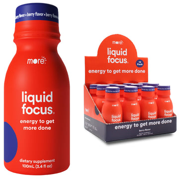 More Labs Liquid Focus, Nootropic Smart Drink with Powerful Antioxidants & Adaptogenic Herbs for Energy and Concentration, 150mg Caffeine (Pack of 12) More Labs buy supplements canada