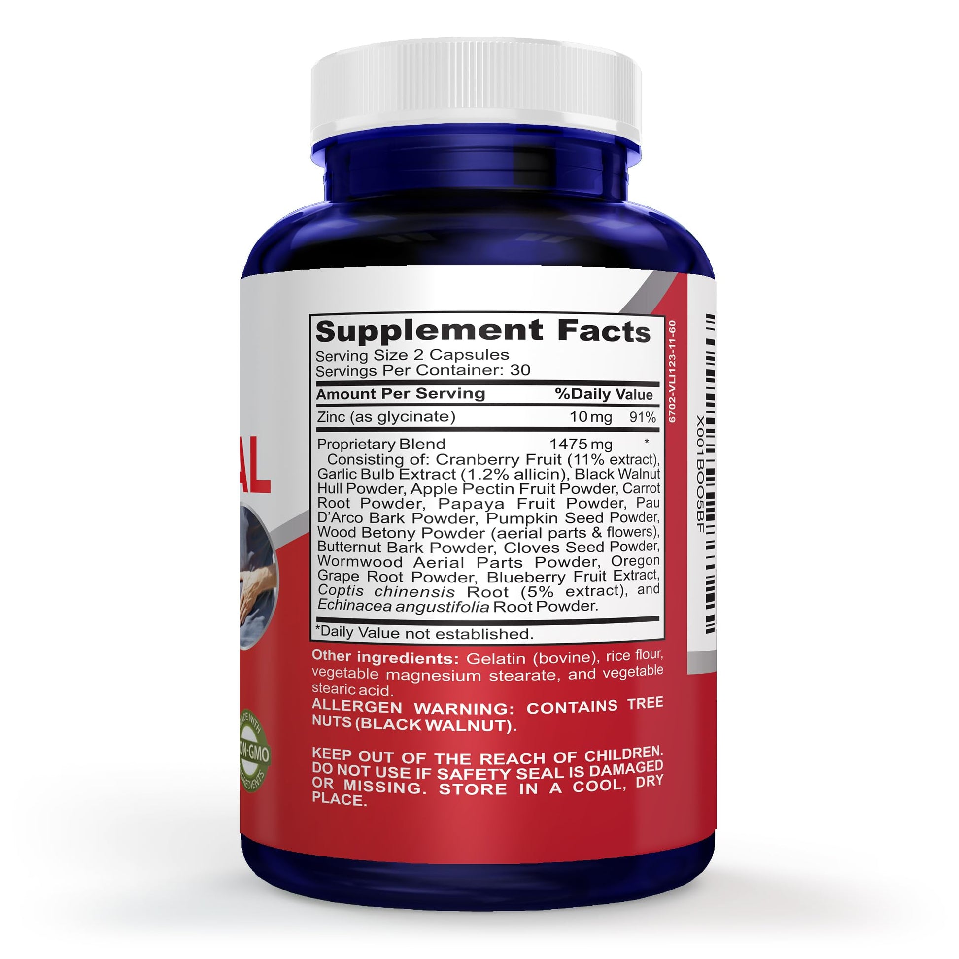 NusaPure Intestinal Support for Humans (Non-GMO), Wormwood, Garlic, Black Walnut Hull, 60 Capsules NusaPure buy supplements canada