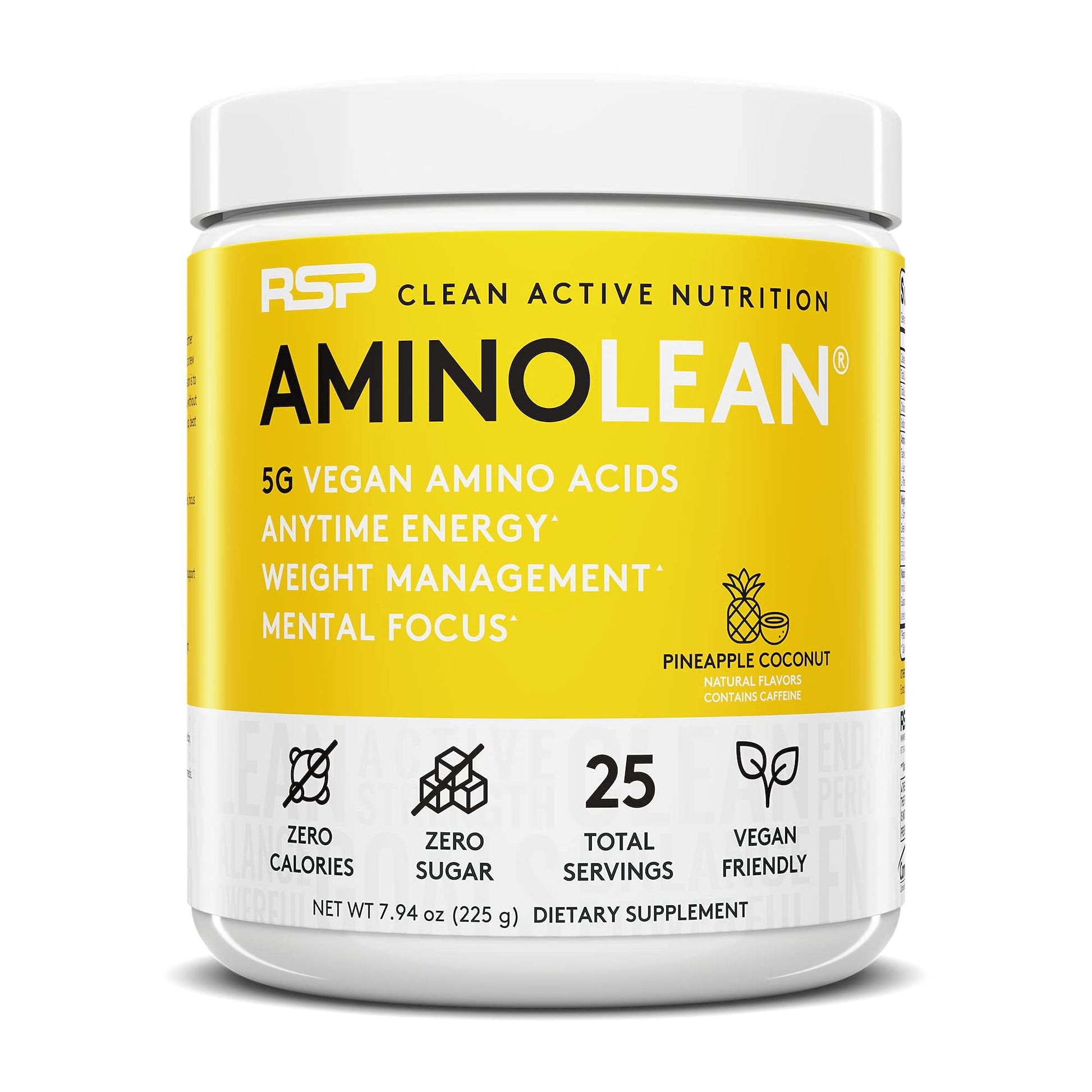 RSP NUTRITION Vegan AminoLean Pre Workout Energy (Pineapple Coconut 25 Servings) RSP NUTRITION buy supplements canada