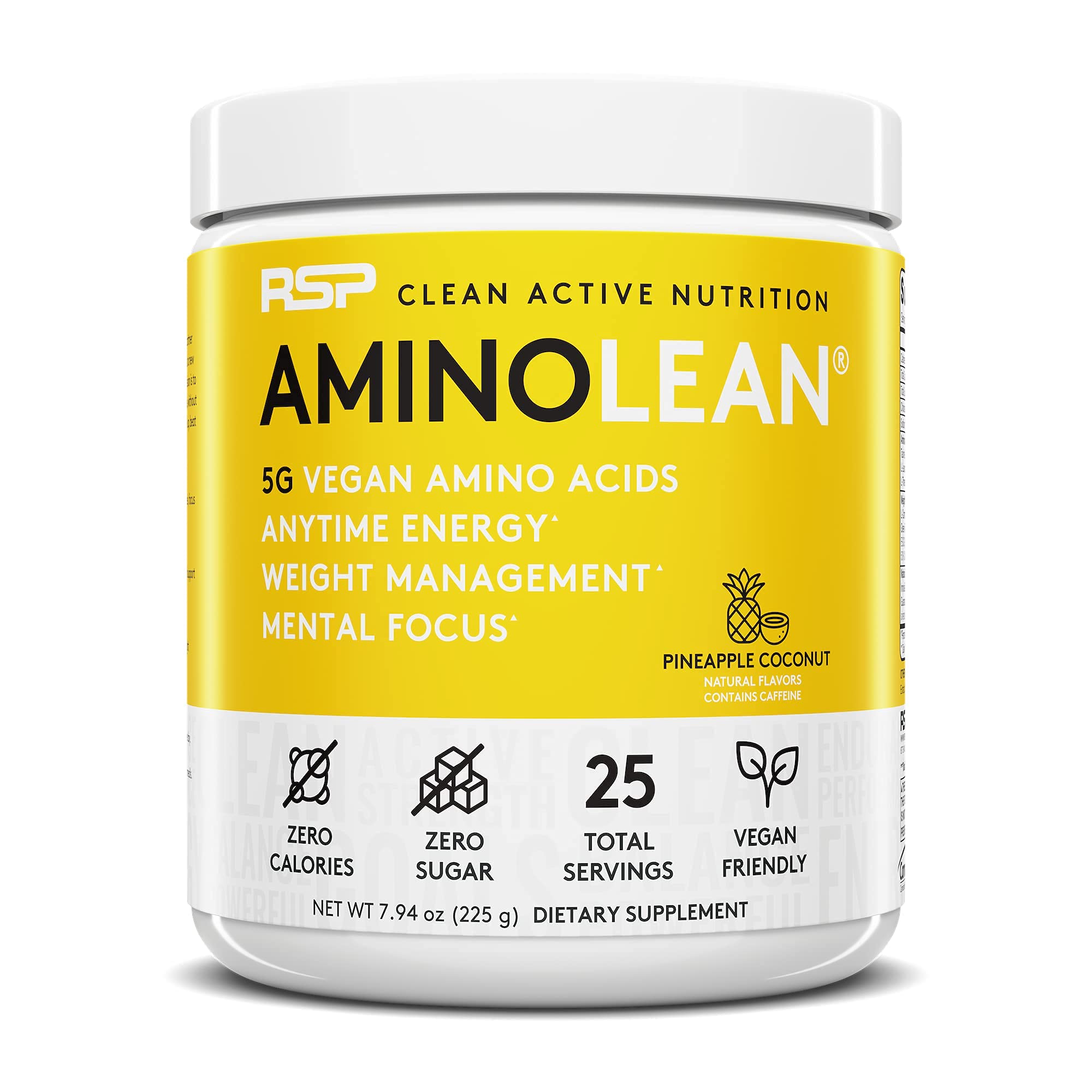 RSP NUTRITION Vegan AminoLean Pre Workout Energy (Pineapple Coconut 25 Servings) RSP NUTRITION buy supplements canada