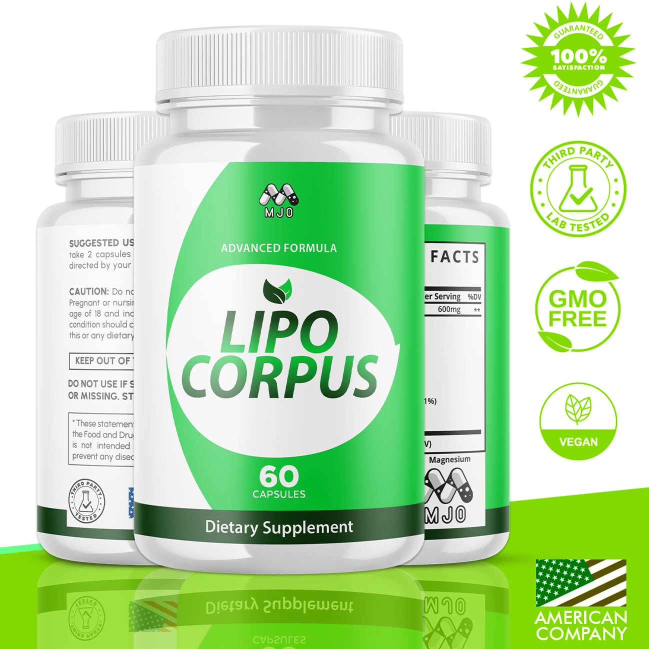 Lipo Corpus Capsules, Official LipoCorpus Supplement Pills Will All Natural Ingredients, Advanced Formula Lipo Corpus Active Lifestyle Supporting Health and Wellness for Women and Men (60 Capsules) MJO buy supplements canada