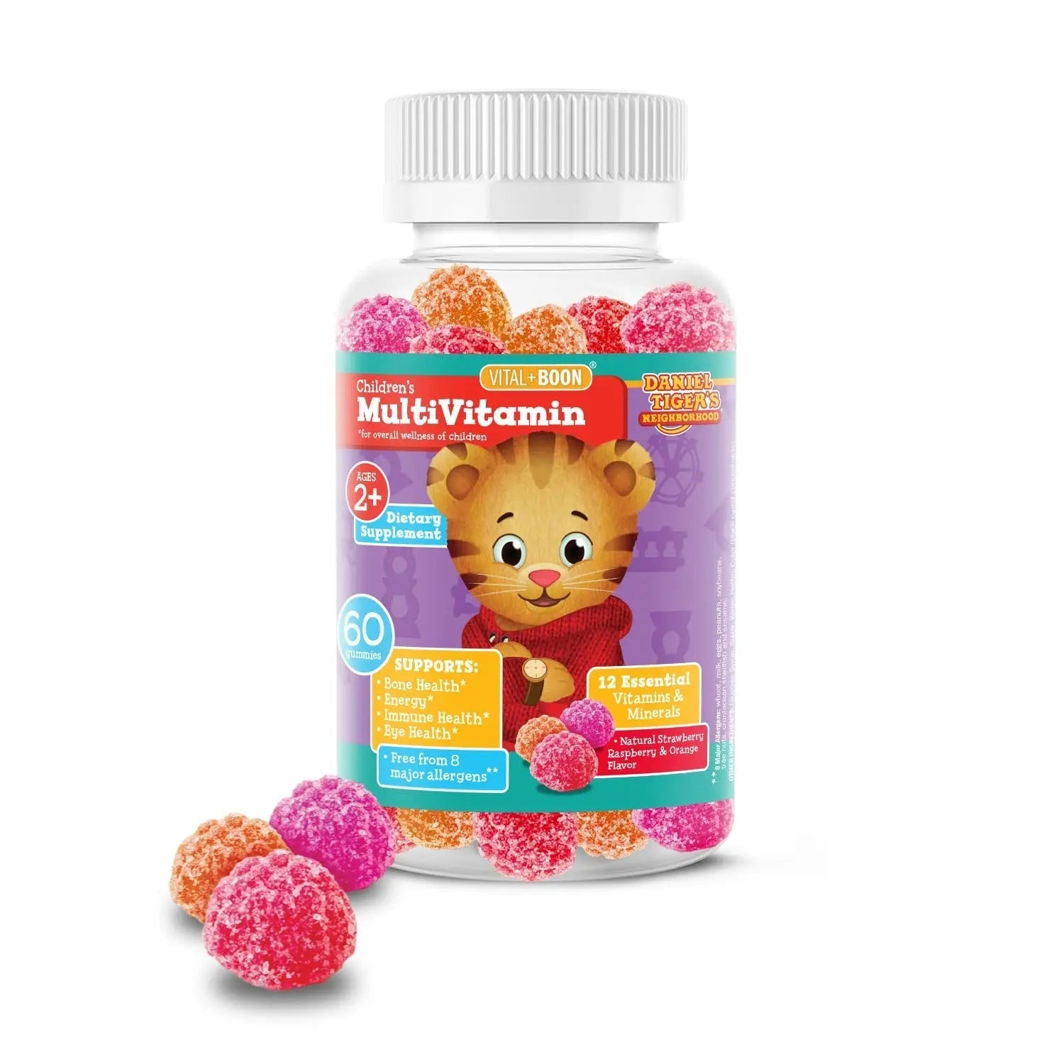 Daniel Tiger - Kids Multivitamin Gummies (60 Gummy Bottle) Toddler 2+ & Kids Vitamins - 12 Essential Vitamins & Minerals to Support Bone Health Avid buy supplements canada
