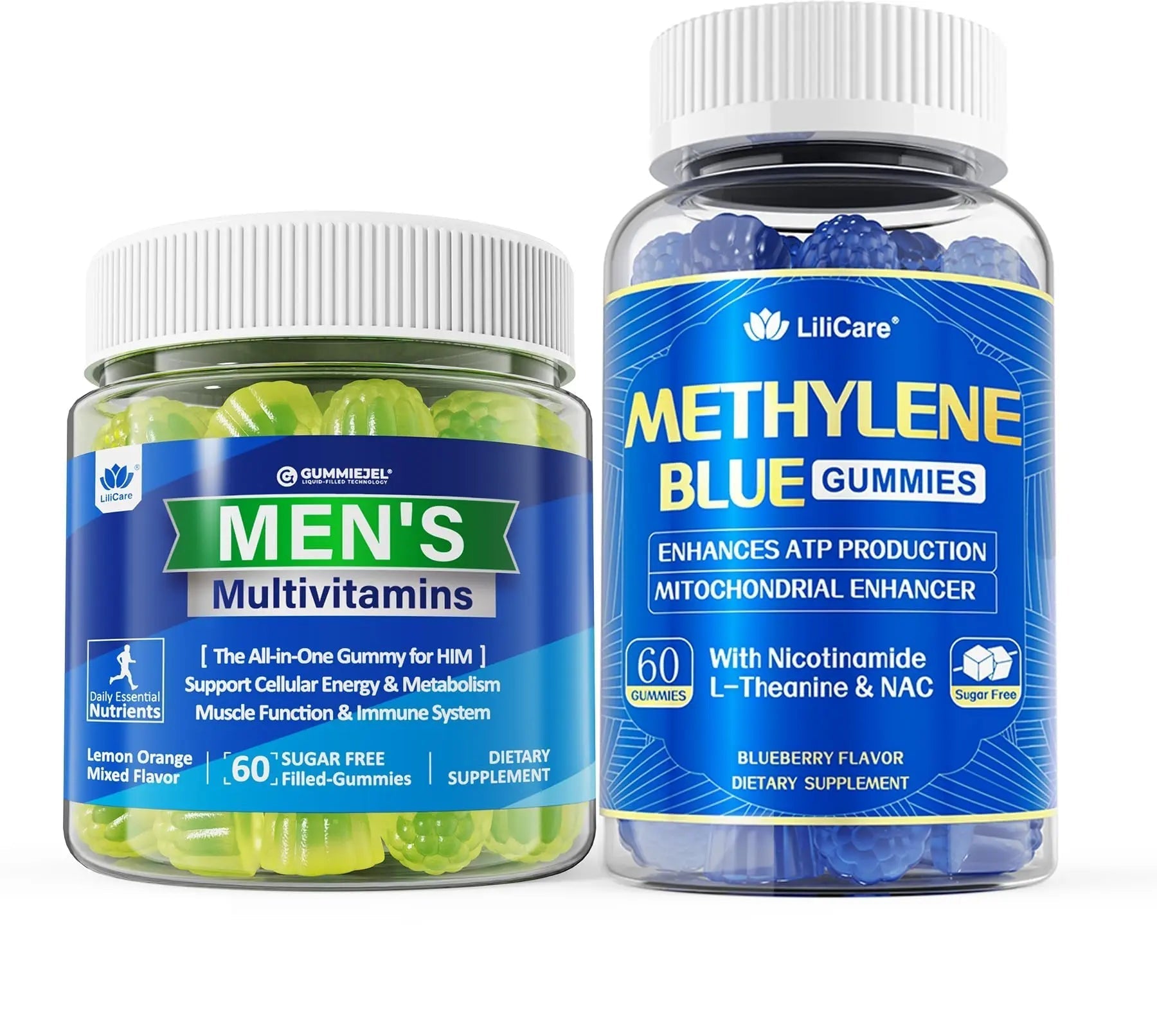 LILICARE Mens Multivitamins Gummies + Methylene Blue Gummies for Human LILICARE buy supplements canada
