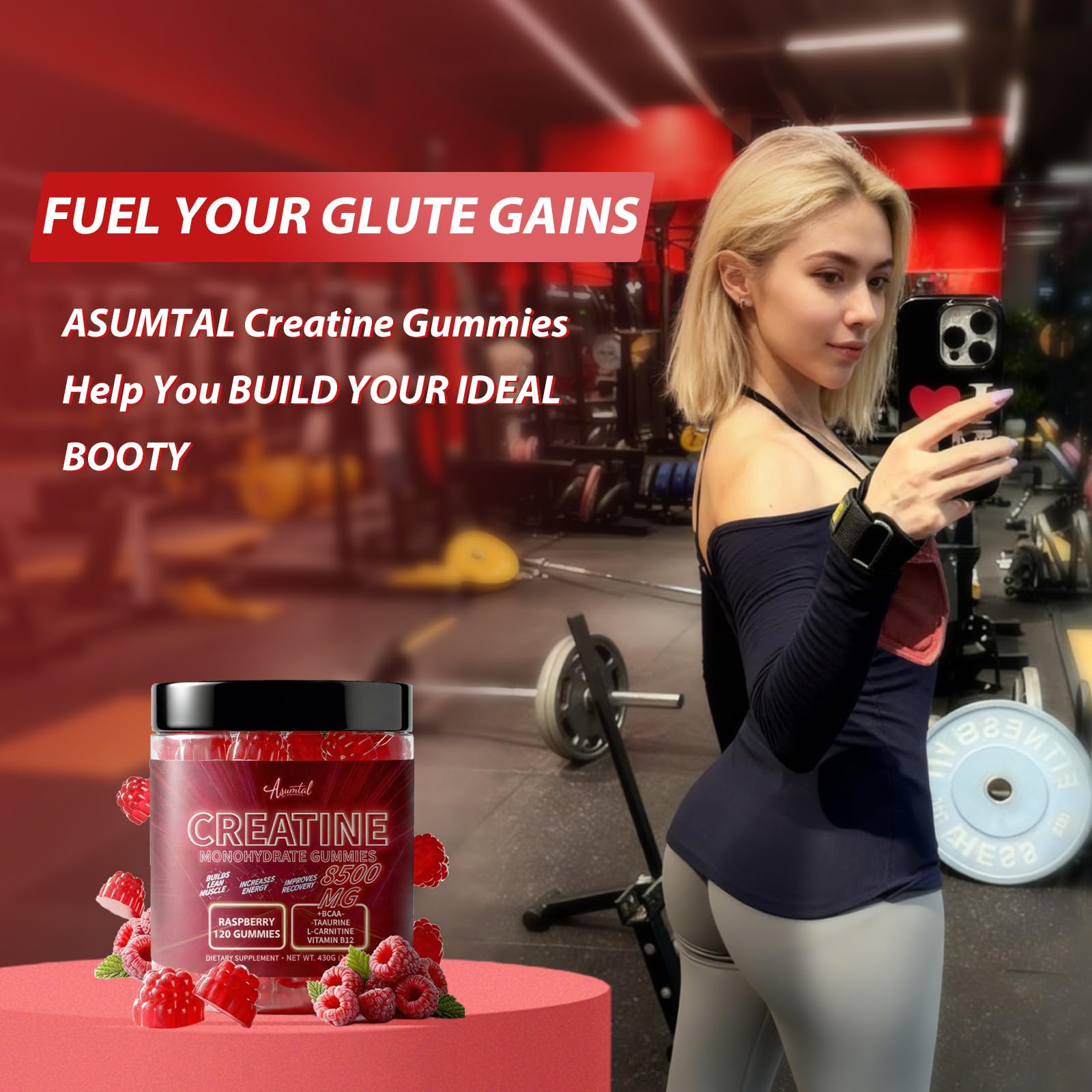 Asumtal Creatine Monohydrate Gummies for Men & Women, Creatine Monohydrate Supplement for Muscle Growth, Strength & Energy Support Asumtal buy supplements canada