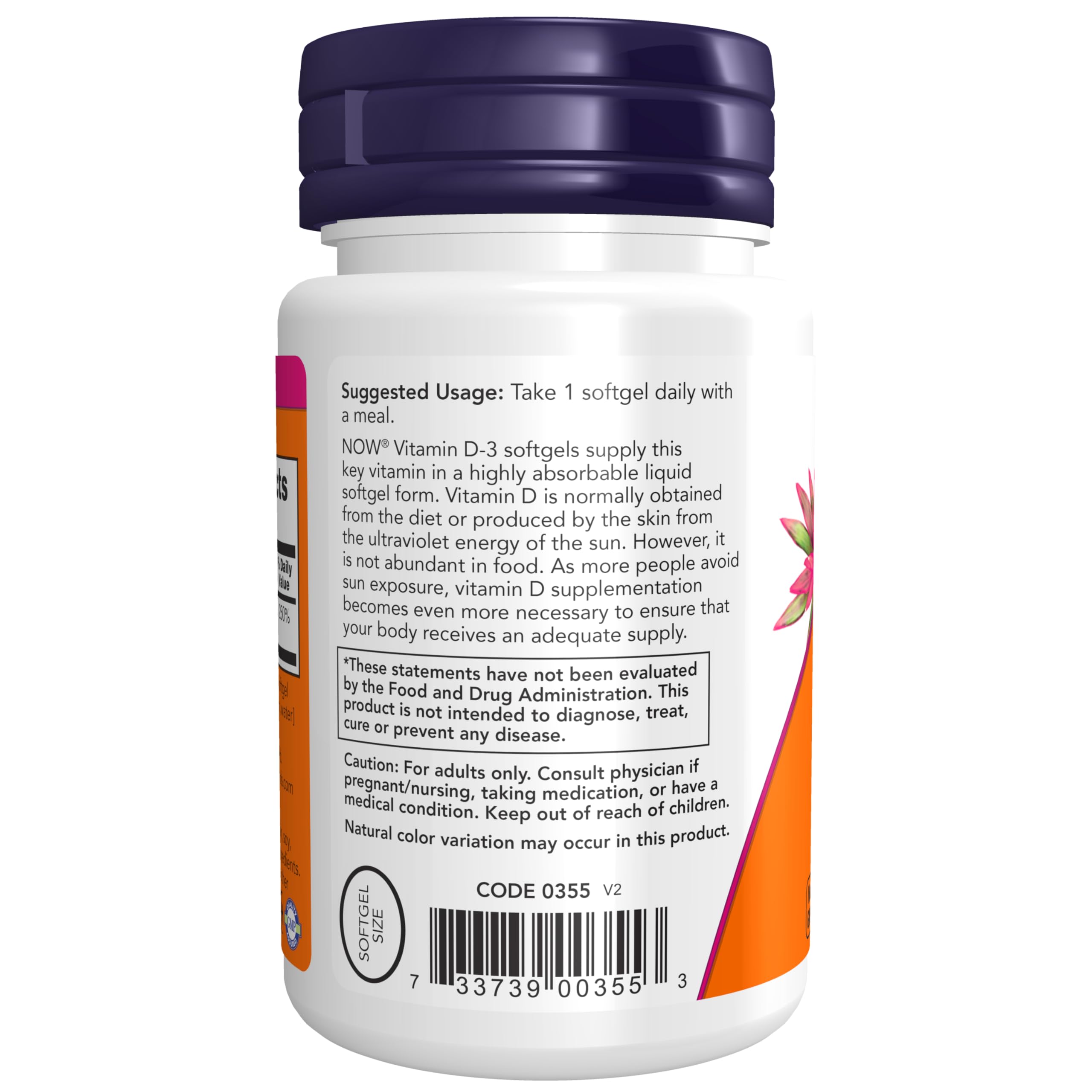 NOW Supplements, Vitamin D-3 2,000 IU, High Potency, Structural Support*, 30 Softgels NOW buy supplements canada
