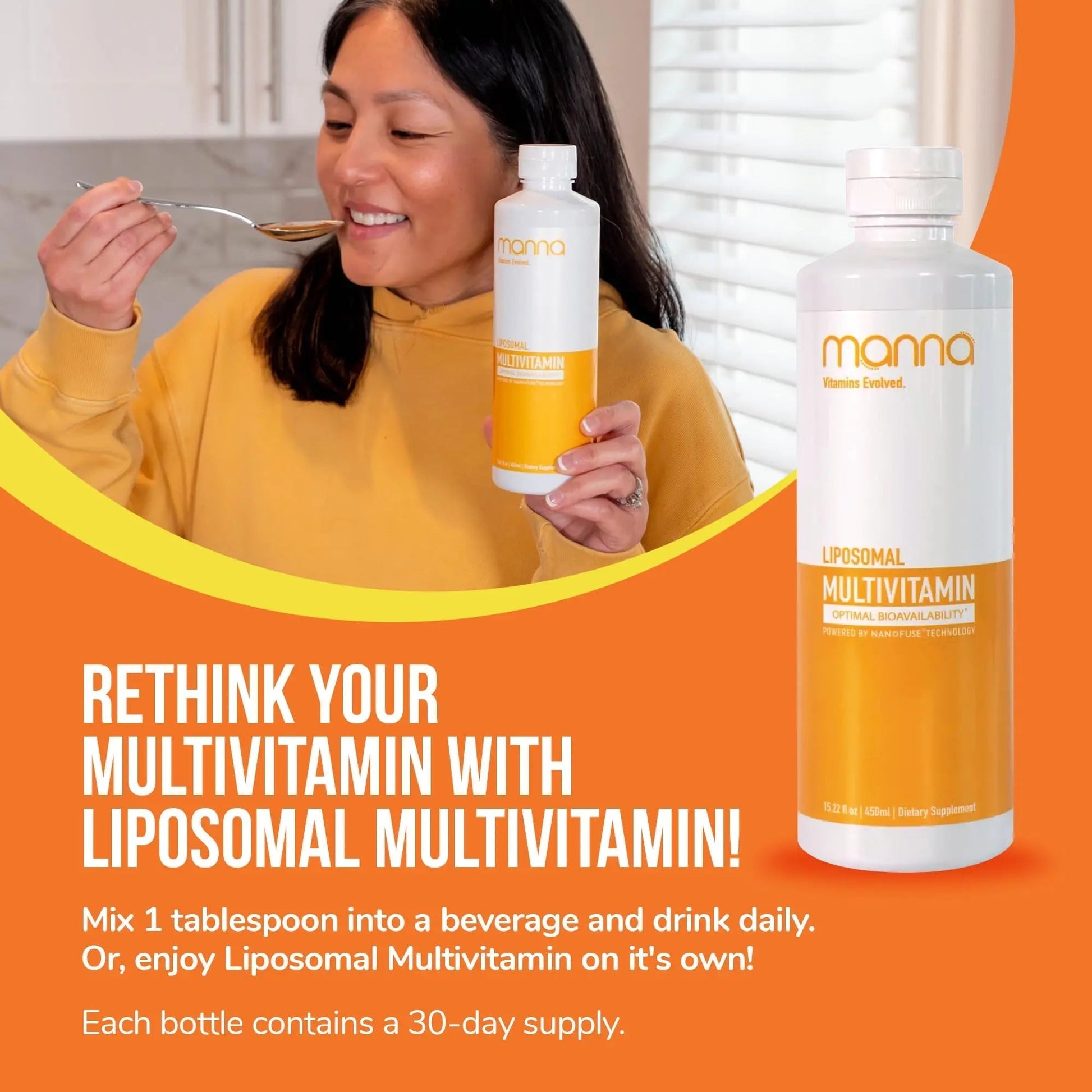 Manna Vitamins Evolved Liposomal Multivitamin - Daily Multivitamin Provides 20 Vitamins and Minerals - Multivitamins for Men and Women Manna Vitamins Evolved buy supplements canada