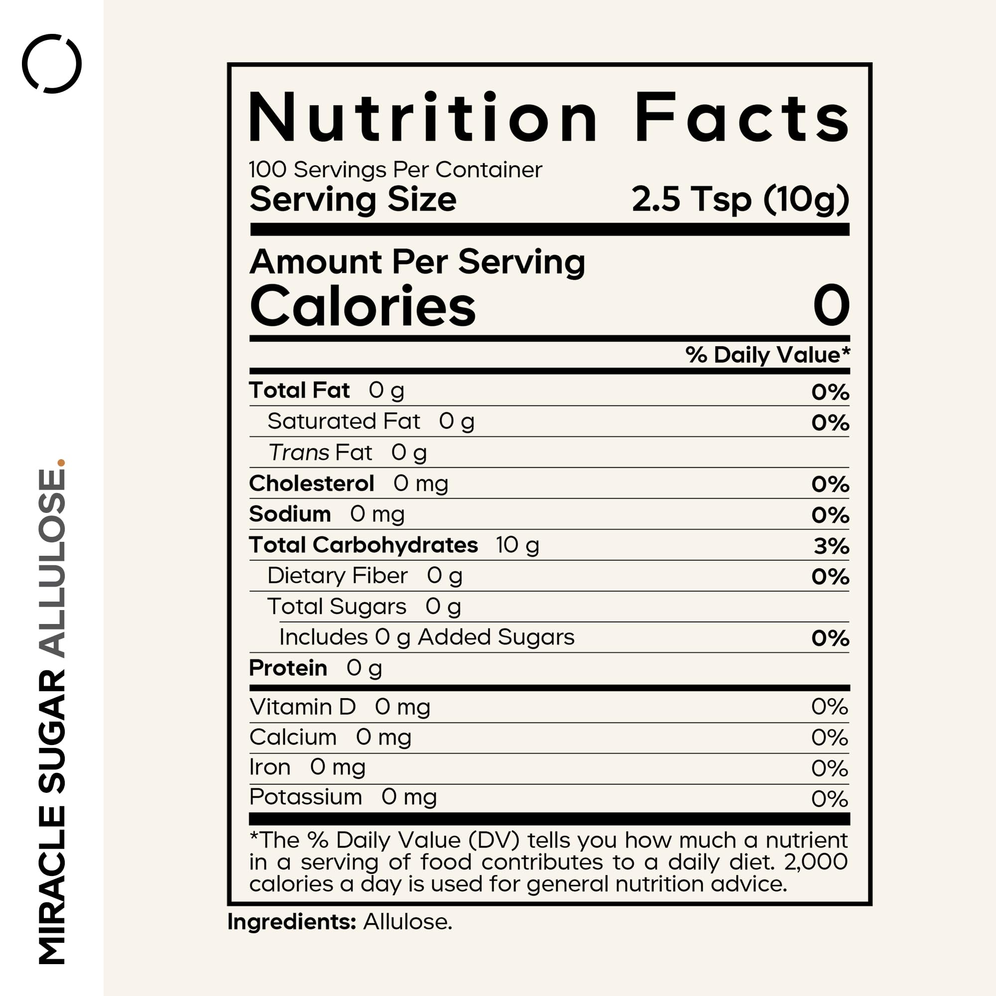Codeage Miracle Sugar Allulose Powder - All-purpose Zero Calorie Allulose Sweetener, +3 Month Supply - 0 Net-Carbs - Rare Sugar Alternative to Stevia, Aspartame & Liquid - Non-GMO - 35.27 Oz Codeage buy supplements canada