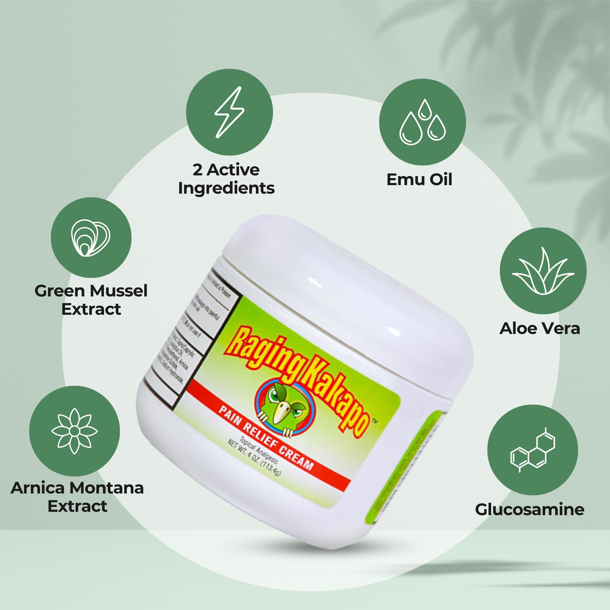 Raging Kakapo Pain Relief Cream 3 Pack - Sore Muscles, Joint Pain & Aches - Odor Free, Non-Greasy Pain Cream - Histamine Dihydrochloride, Capsaicin, Emu Oil, Arnica & More, 4 oz. Jar Raging Kakapo buy supplements canada