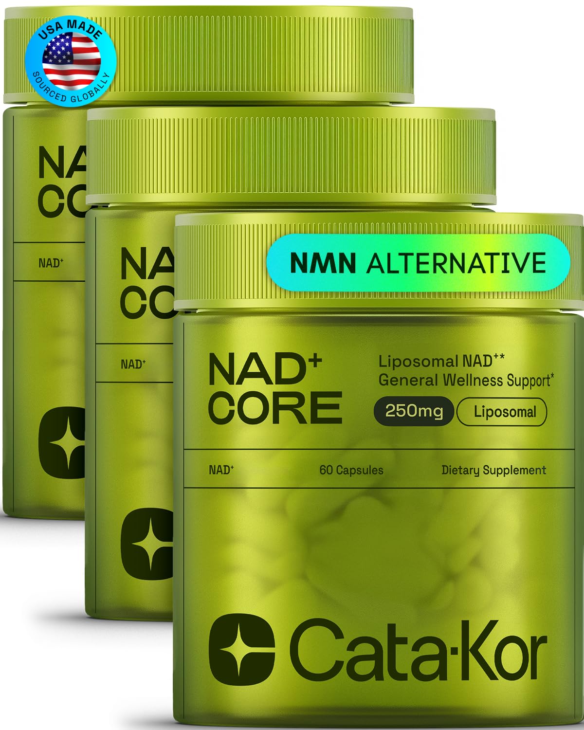Cata-Kor NMN Supplement Alternative – Liposomal NAD+ Supplement – Third-Party Tested – NAD CORE – 90-Day Supply – 180 Capsules Cata-Kor buy supplements canada