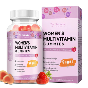 Totaria Sugar Free Multivitamin Gummies for Women 14+ w/Iron, Inositol, Folate, Biotin, Womens Daily Multivitamin Gummy w/Vitamin A, C, B, D3, K2 Totaria buy supplements canada