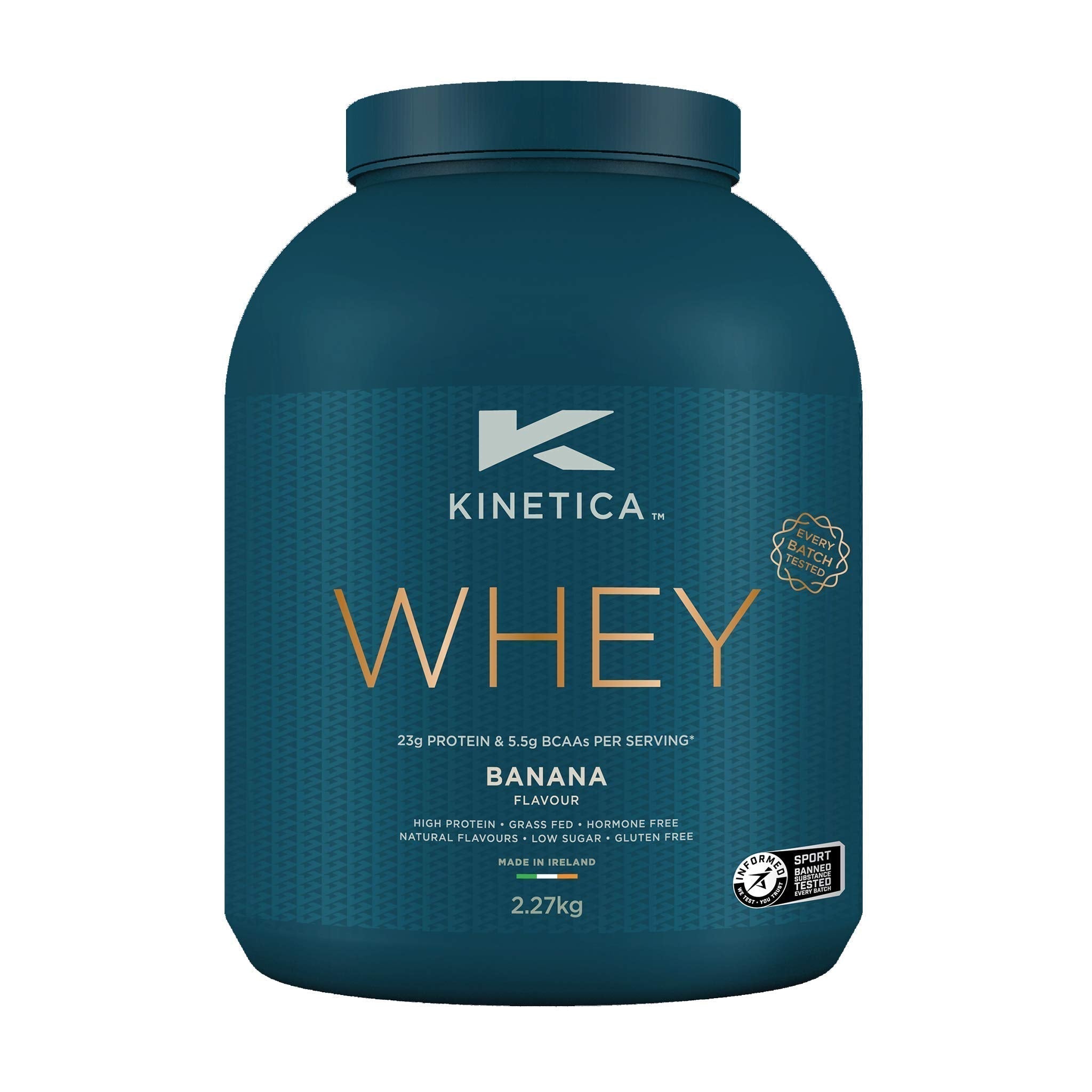 Kinetica Banana Whey Protein Powder | 2.27kg | 23g Protein per Serving | 76 Servings Kinetica buy supplements canada