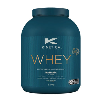 Kinetica Banana Whey Protein Powder | 2.27kg | 23g Protein per Serving | 76 Servings Kinetica buy supplements canada