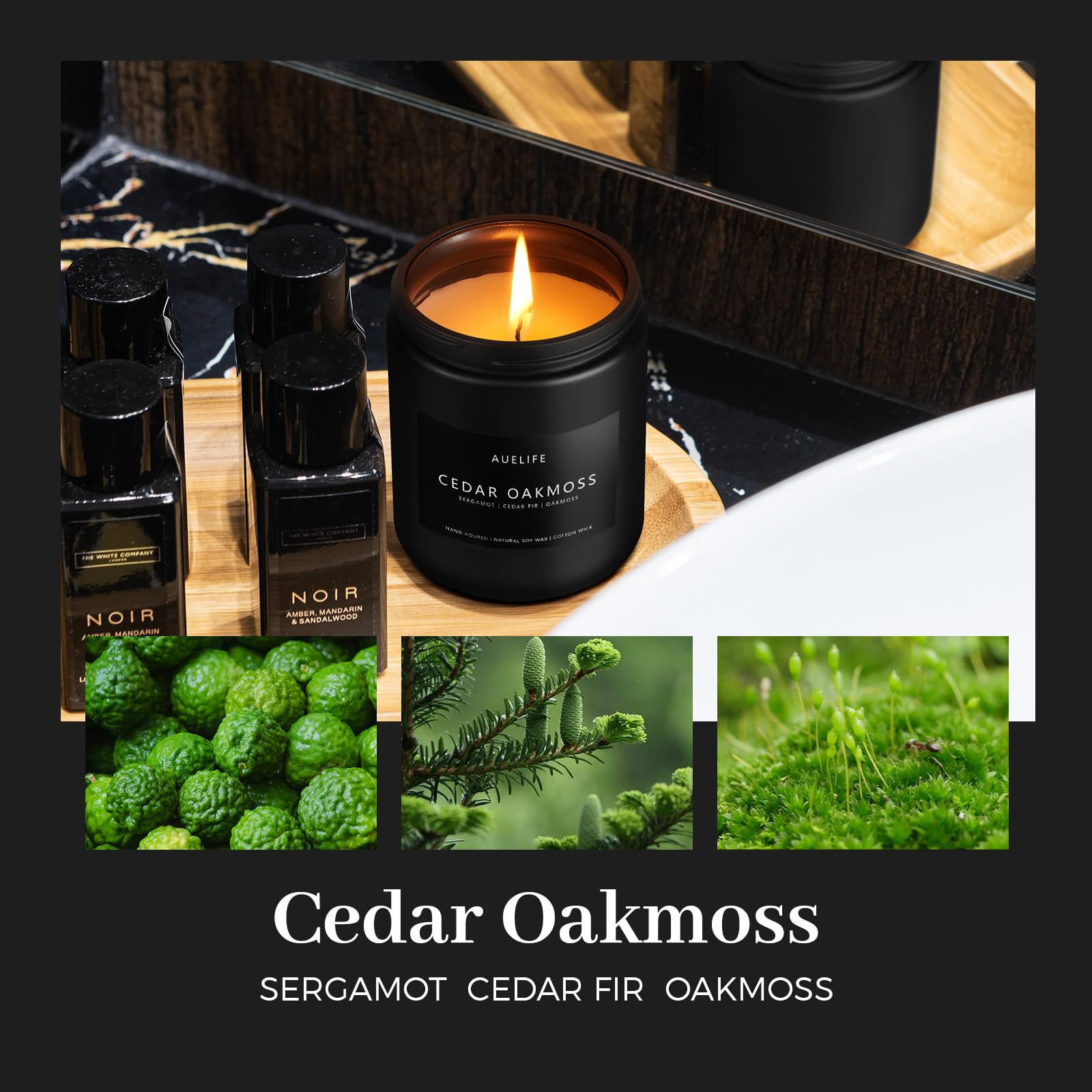 Scented Candles Set | Men Candles Set, Candles for Men Scented Candles for Home - 4 Pack Candles Scents Auelife buy supplements canada