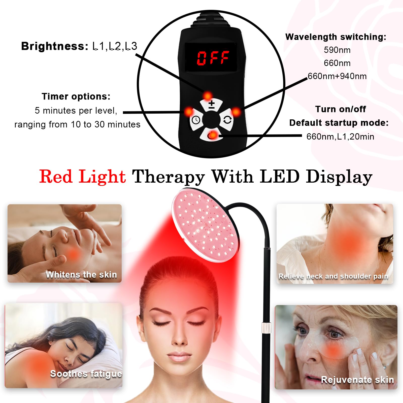 Akarishin Red Light Therapy Lamp - Boost Skin Vitality and Ease Muscle Soreness with Adjustable Stand Akarishin buy supplements canada