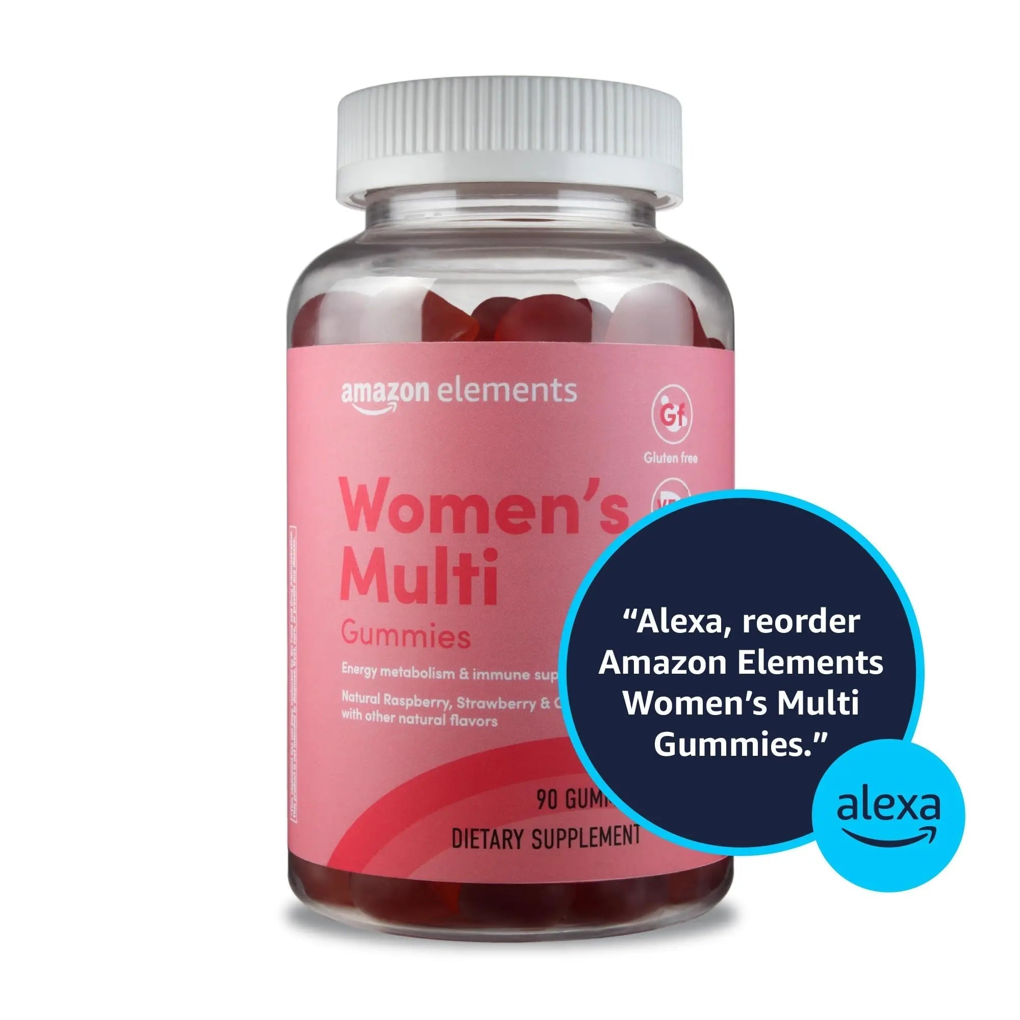 Amazon Elements - Adult Women’s Organic Multivitamins, 90 Gummies (30 servings), Vegetarian Amazon Elements buy supplements canada