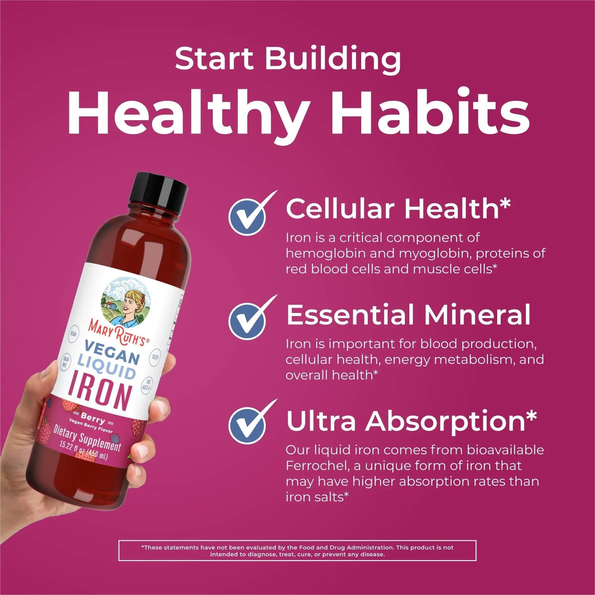 MaryRuth's Multivitamin Gummies for Women (Cherry & Raspberry) & Iron Liquid Supplement (Berry) | Clean Label Project Verified MARYRUTH'S buy supplements canada