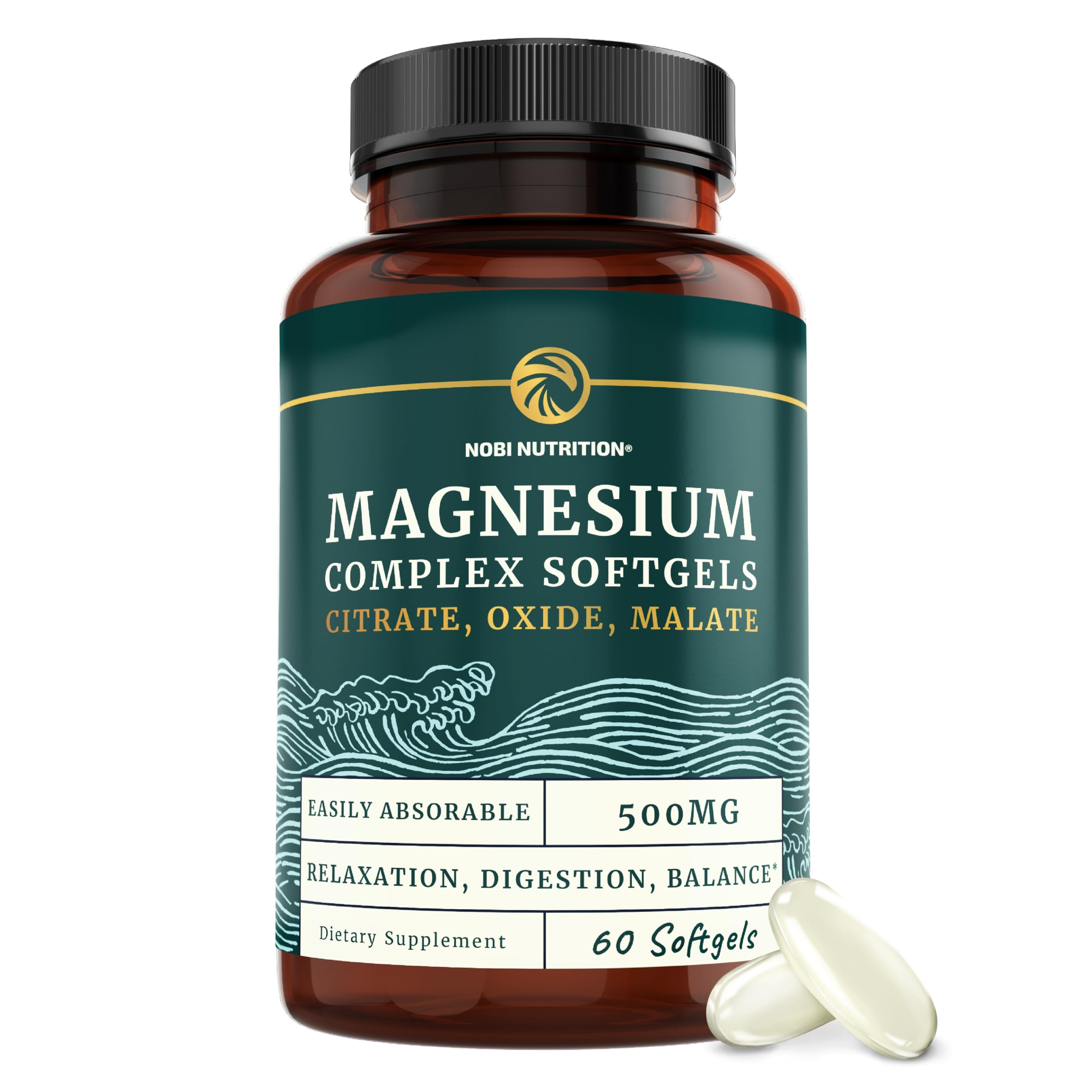 Triple Magnesium Softgels | Citrate, Malate, & Oxide | Highly Absorbable Magnesium Nobi Nutrition buy supplements canada