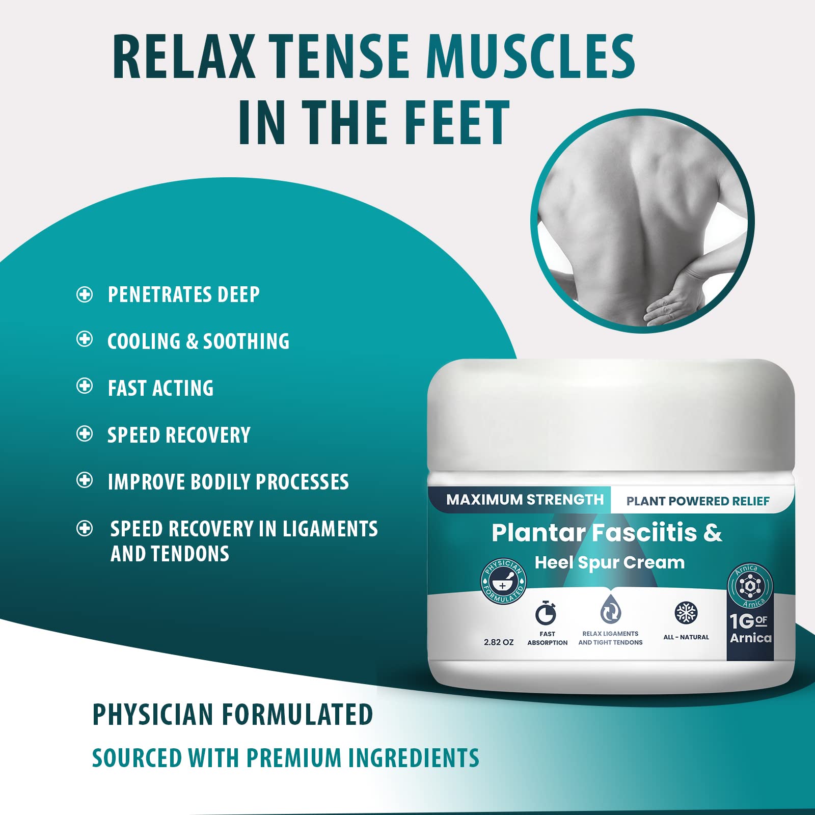 M PAIN MANAGEMENT TECHNOLOGIES Plantar Fasciitis And Heel Spur Cream By PMT - Cream For Foot Relief. High Concentration of Arnica; Vitamin B6, MSM, Glucosamine - To Soothe and Relieve - 2.82 OZ M PAIN MANAGEMENT TECHNOLOGIES buy supplements canada