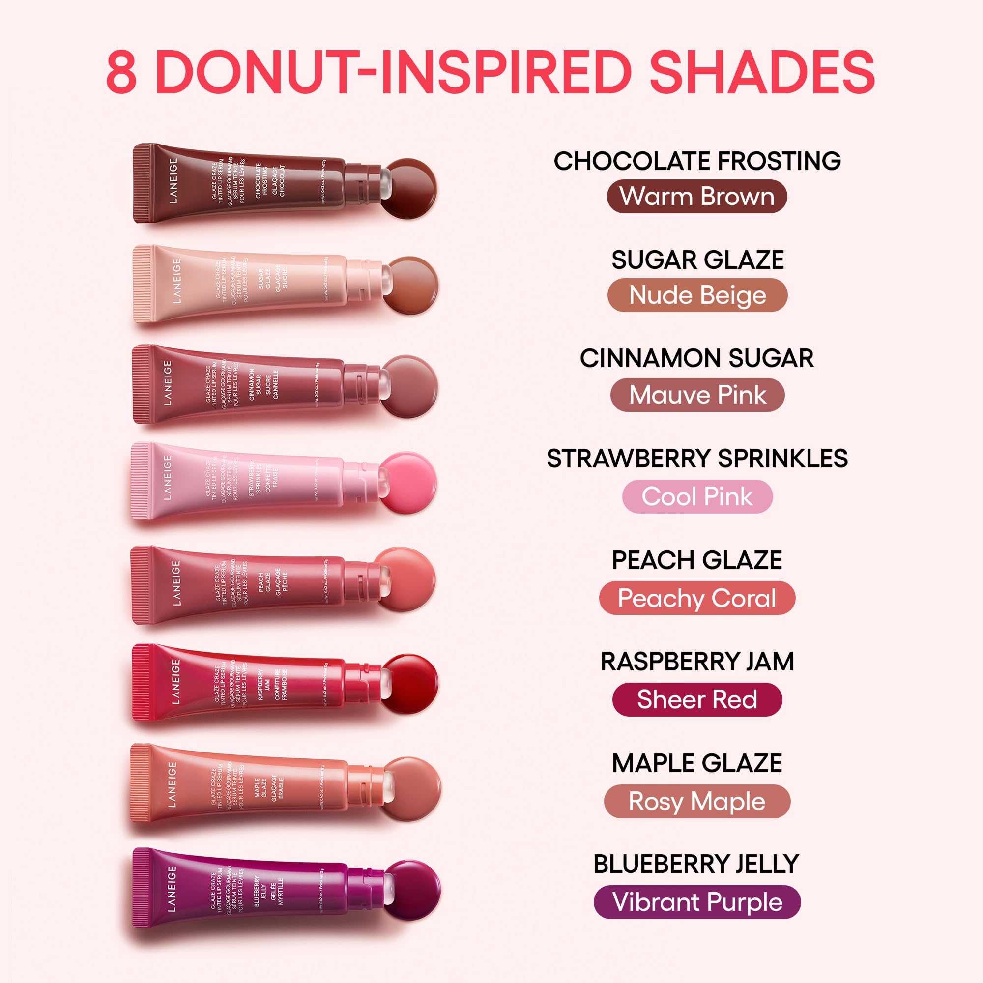 LANEIGE Glaze Craze Tinted Lip Serum, Strawberry Sprinkles: Hydrating Serum for Glossy,Nourished Lips with Plumping Polypeptides,0.42 oz LANEIGE buy supplements canada