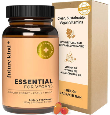 Future Kind 3 in 1 Daily Multivitamin - for Energy, Clarity, Active Wellness Support with B12, D3, and Algal Omega-3 - Essential Vegan Multivitamin for Women & Men Future Kind buy supplements canada
