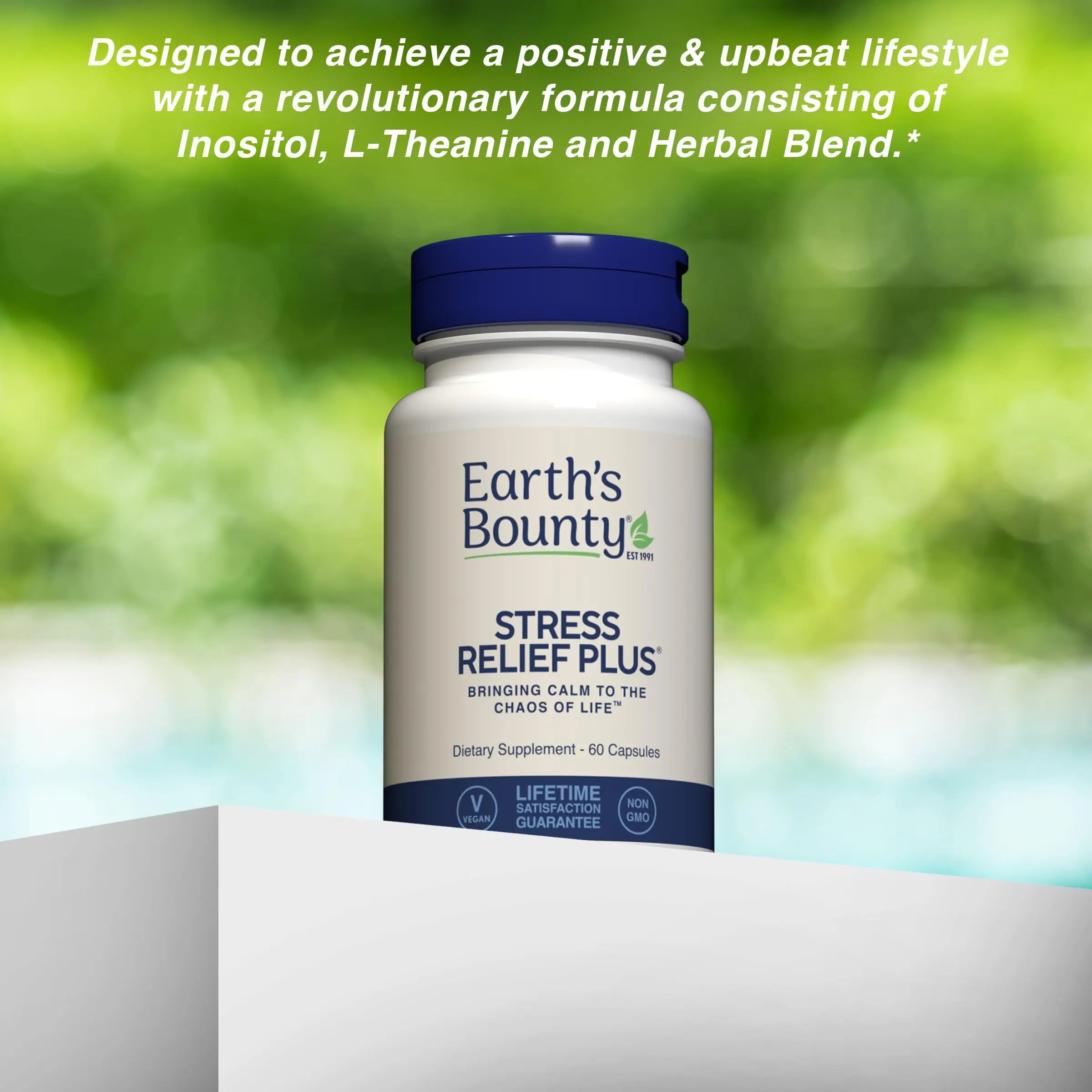 Earth's Bounty - Stress Relief Plus - 60 Vegetarian Capsules - All Natural Formula - Stress Support & Mood Enhancing Supplement Earth's Bounty buy supplements canada