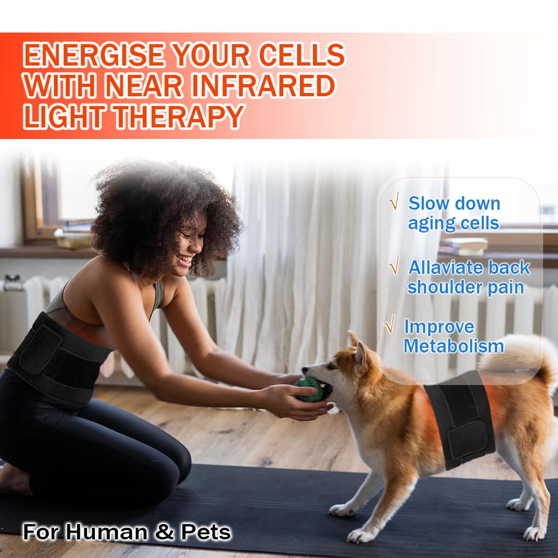 Red Light Therapy Infrared Light Therapy Pad for Body Pain NIR Deep Therapy for Back Knee Hands bonodave buy supplements canada