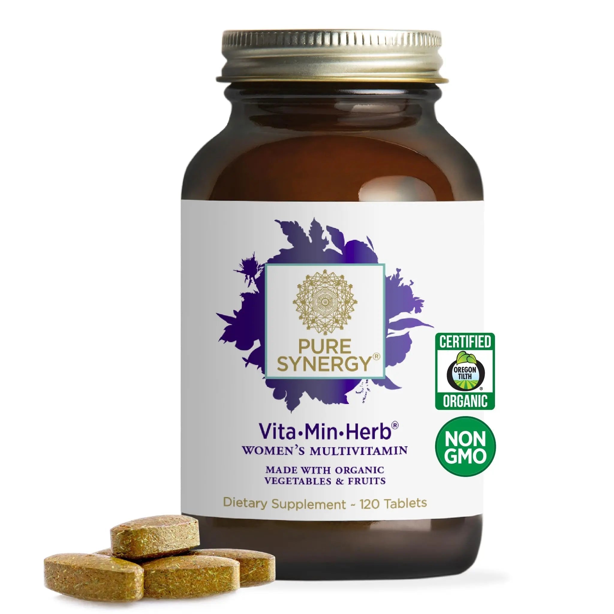 PURE SYNERGY Vita·Min·Herb for Women | Women’s Comprehensive Multivitamin Supplement | Made with Organic Whole Food Non-GMO & Vegan Ingredients | PURE SYNERGY buy supplements canada