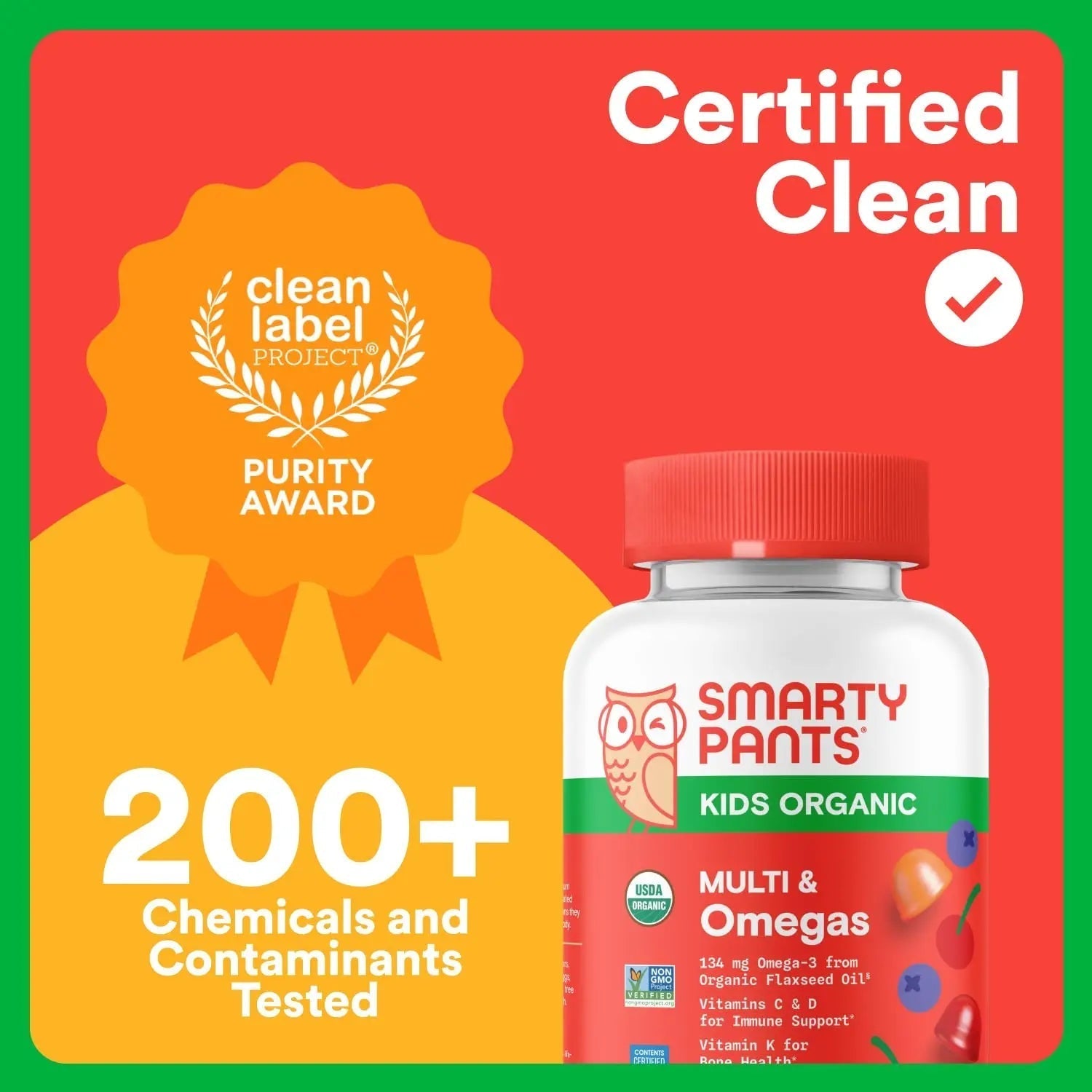 SmartyPants Organic Kids Multivitamin Gummies: Omega 3 (ALA), Vitamin D3, C, Vitamin B12, B6, A, K & Zinc for Immune Support, Biotin SmartyPants buy supplements canada