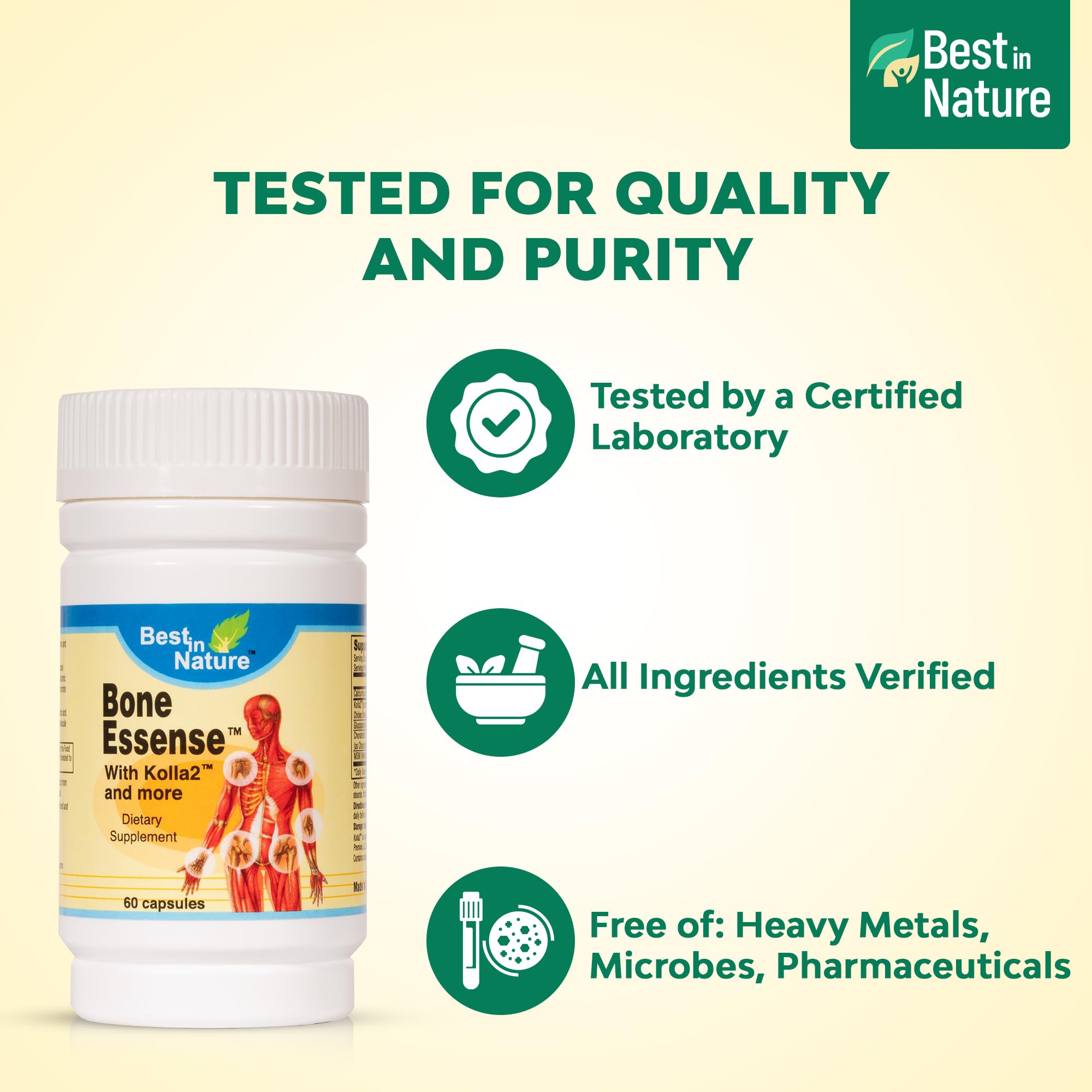Best in Nature Bone Essense with Kolla2 (Type II Collagen) - Bone and Joint Health Supplement. (60 Count) Best in Nature buy supplements canada