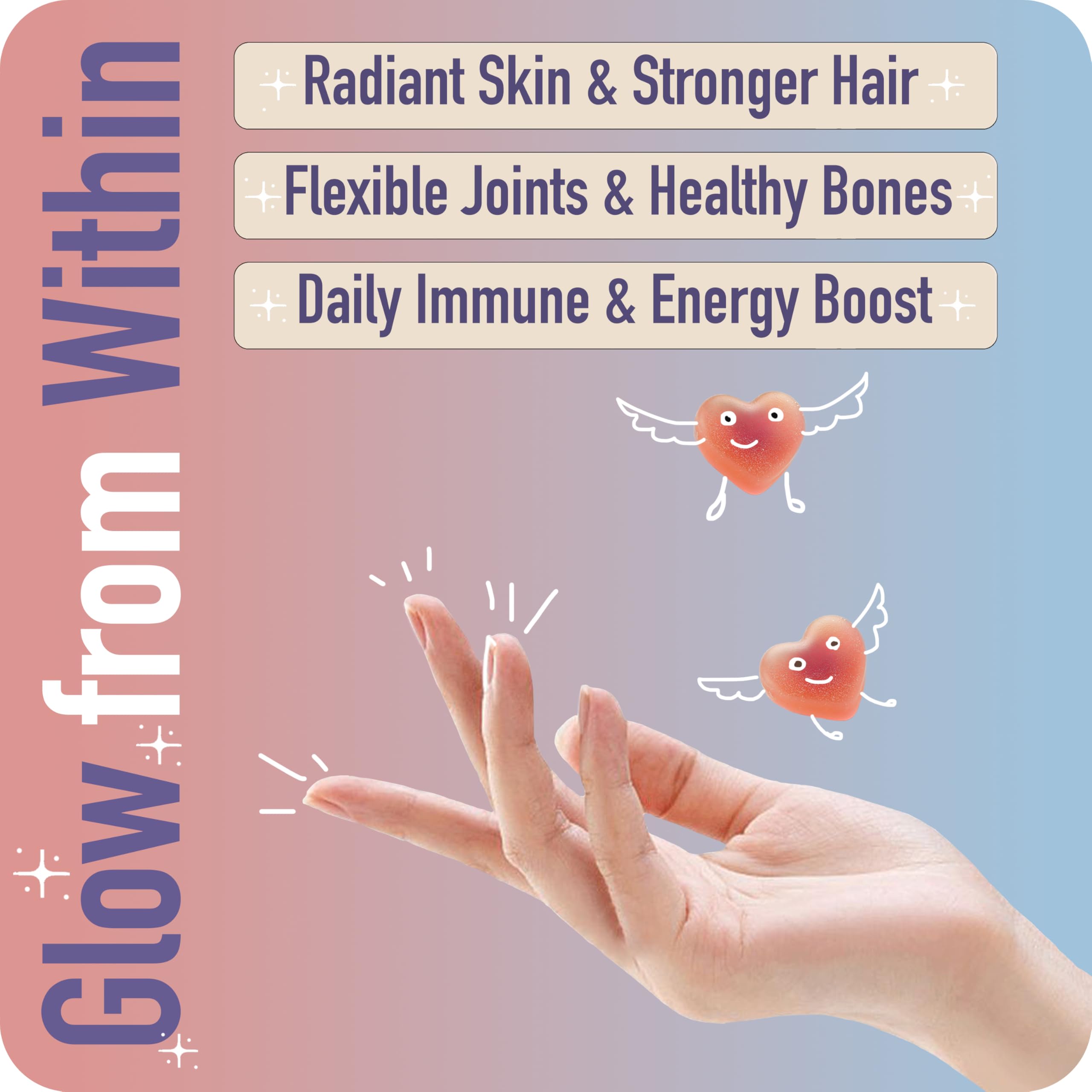 Collagen Peptides Gummies for Women – Biotin, Zinc, Vitamin D3 – 120 Count – Hydrolyzed Collagen Gummy Complex – Hair, Skin & Nails Support – Sugar-Free, Halal, Lactose-Free, Strawberry Cream Flavor ad hoc buy supplements canada