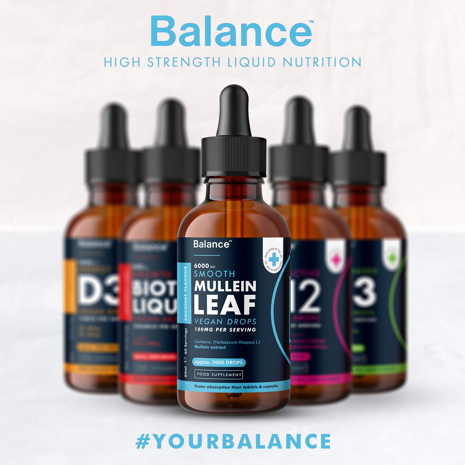 Balance Mullein Leaf Liquid Drops - 60ml for 2 Month Supply - High Strength - Vegan Balance buy supplements canada