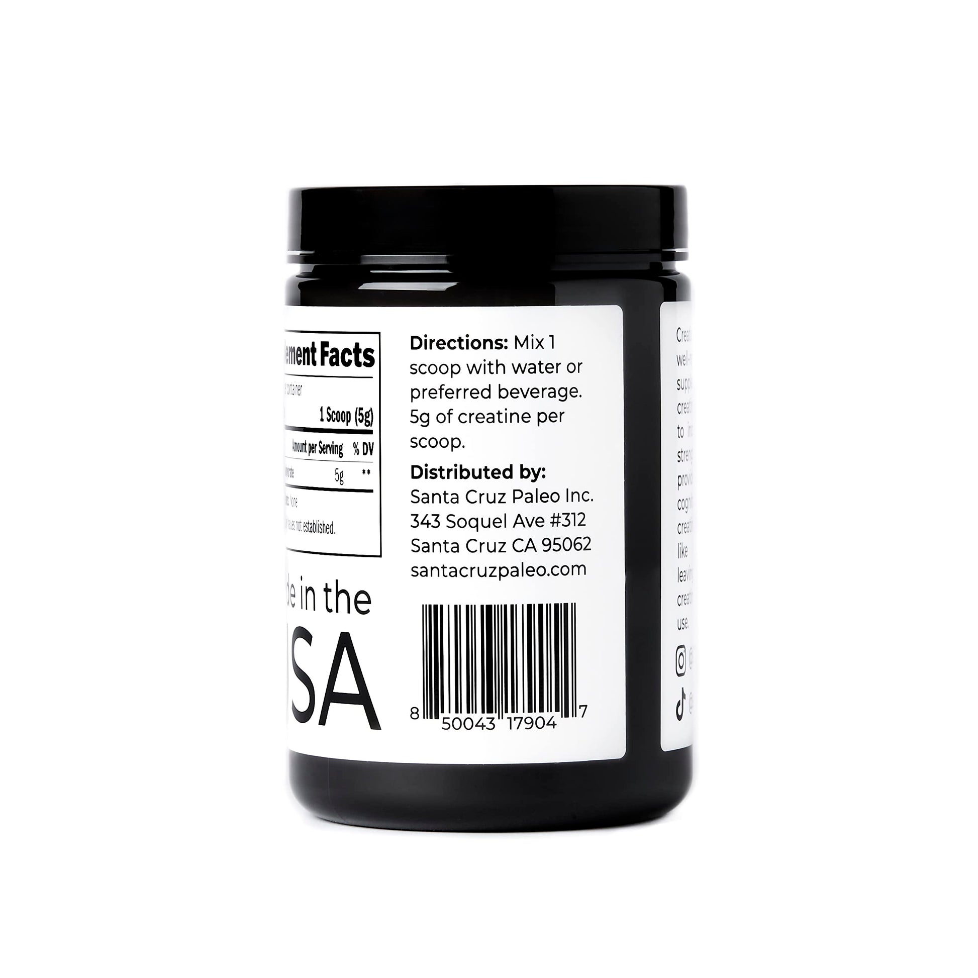 Santa Cruz Paleo, Creatine Monohydrate Powder Micronized, Unflavored Pre Workout and Muscle Support Supplement, Gluten Free Keto, Mix with Water or Shakes Santa Cruz Paleo buy supplements canada