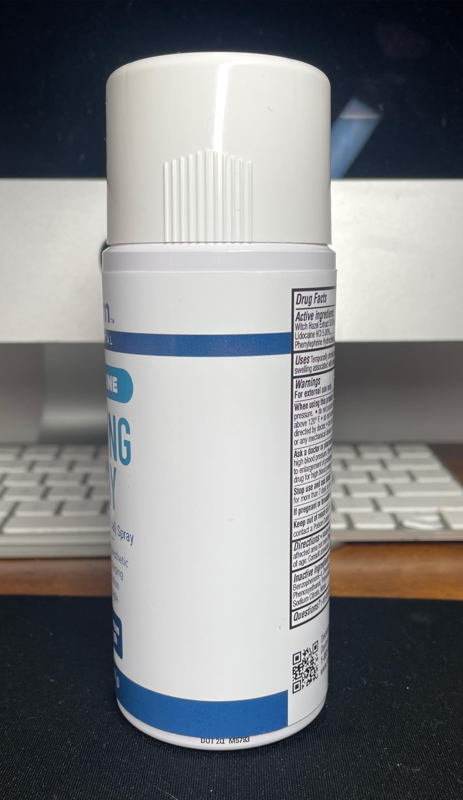 Myderm Medical Numbing Spray - 4.5oz - Maximum Strength 5% Lidocaine with Phenylephrine HCl and Witch Hazel - Fast-Acting Reliever with A Touch-Free Application - First Aid Supplies - Made in USA Myderm buy supplements canada