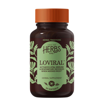 Herbs Etc. Loviral - Lung Health Supplement for Respiratory Defense & Support - Herbal Supplement with Lomatium, Pelargonium & OSHA - Gluten-Free - 60 Softgels (60 Servings) Herbs Etc. buy supplements canada