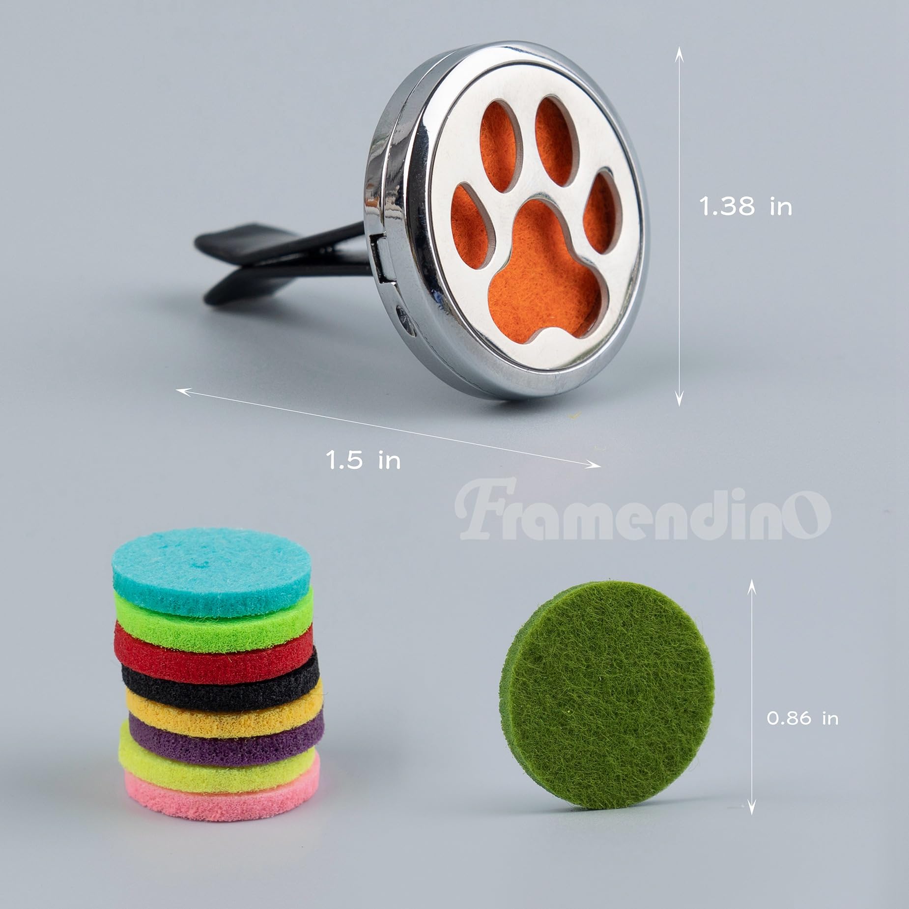 Framendino, 2 Pack Dog Paw Print Locket for Essential Oil Diffuser with 20 Felt Refill Pads Framendino buy supplements canada