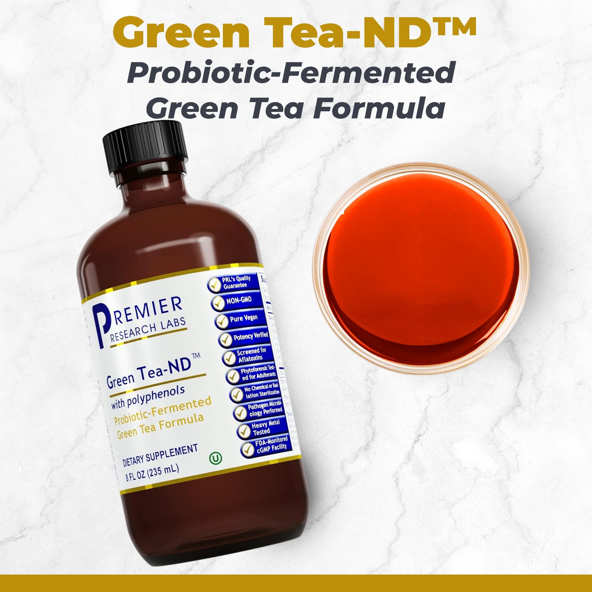 Premier Research Labs Green Tea-ND - Probiotic Fermented Green Tea Extract Supplement with ECGC, Camellia Sinensis Liquid, Supplement Drops for Adults, Vegan Friendly - 8 Fl Oz Bottle Premier Research Labs buy supplements canada
